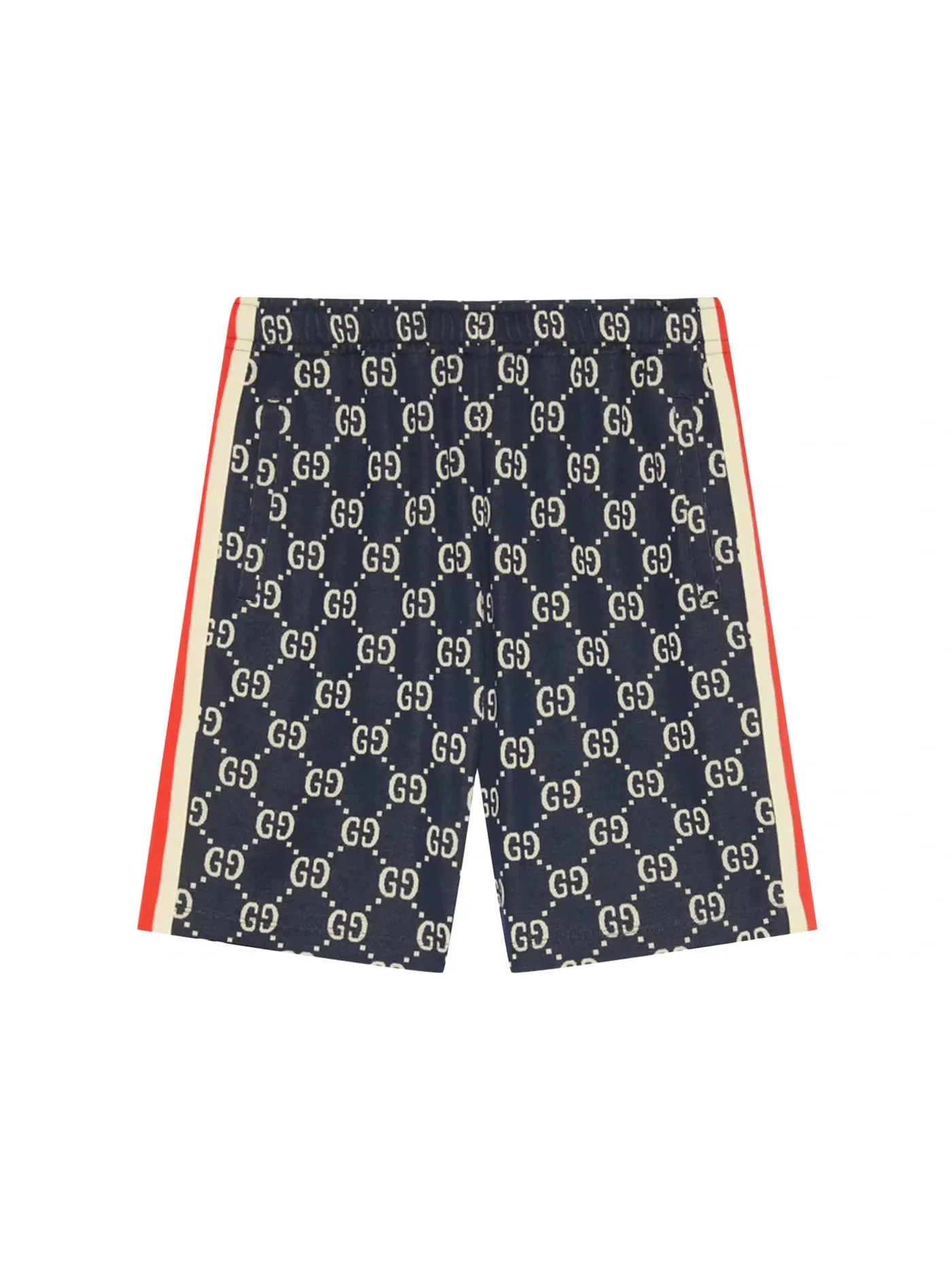 Мужские шорты с принтом Shorts Gucci — изображение 1 из 1, синий/слоновая кость