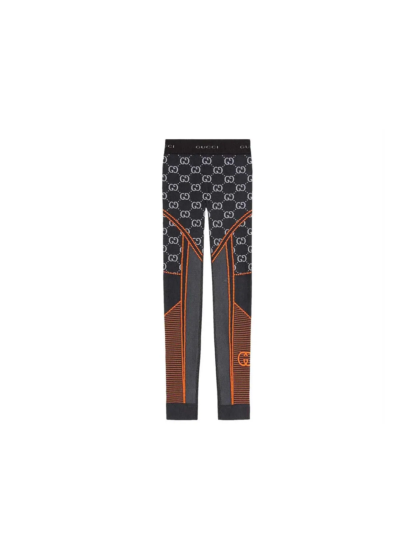 Женские леггинсы с принтом Leggings Gucci — изображение 1 из 1, черный/оранжевый