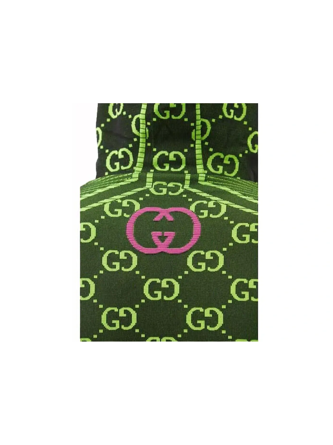 Мужская куртка с принтом GG Tubular Jersey Gucci — изображение 2 из 2, черный/зеленый