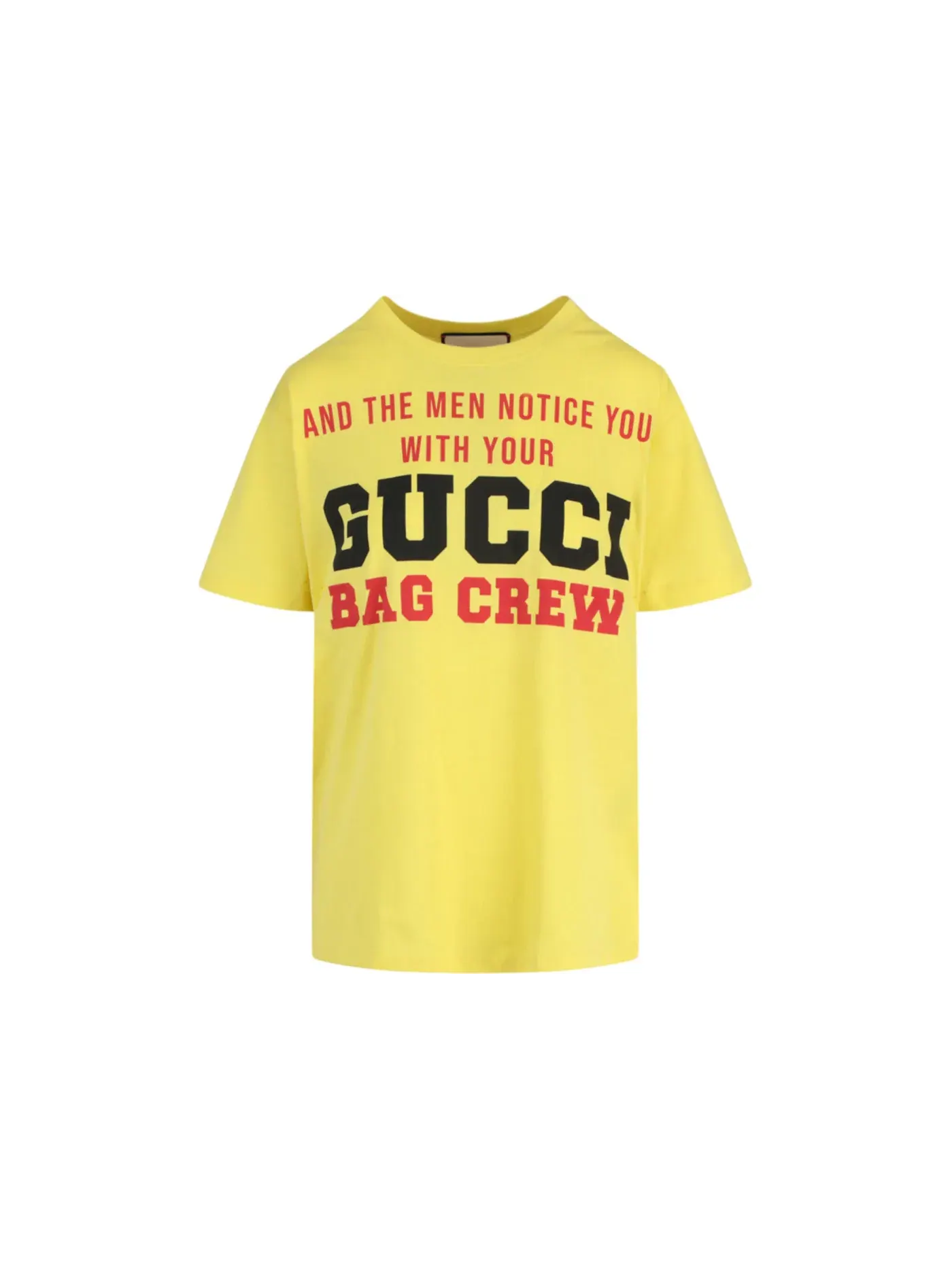 Женская футболка с принтом Gucci Graphic Printed Short Sleeve T-Shirt Gucci — изображение 1 из 3, желтый
