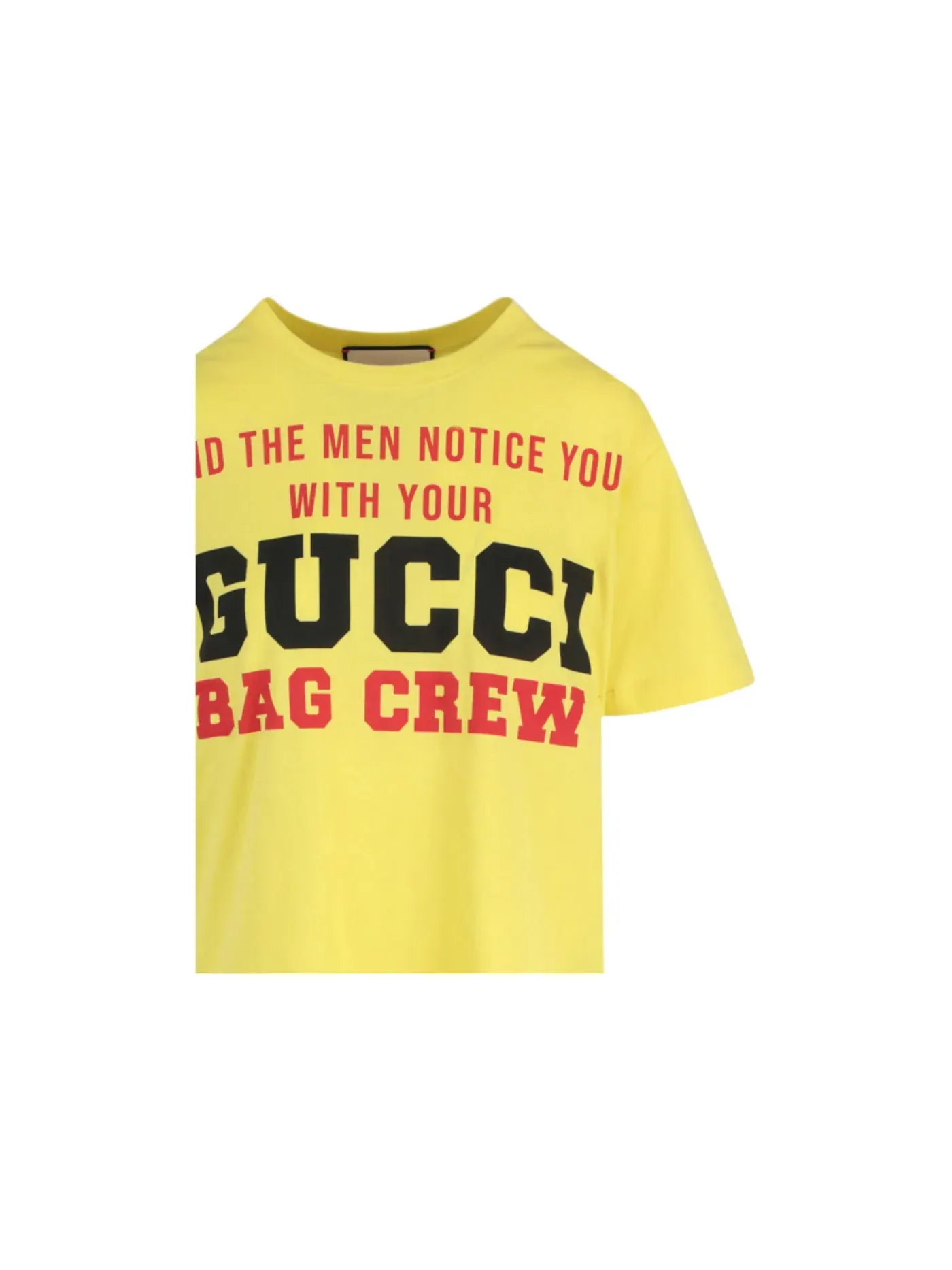 Женская футболка с принтом Gucci Graphic Printed Short Sleeve T-Shirt Gucci — изображение 3 из 3, желтый