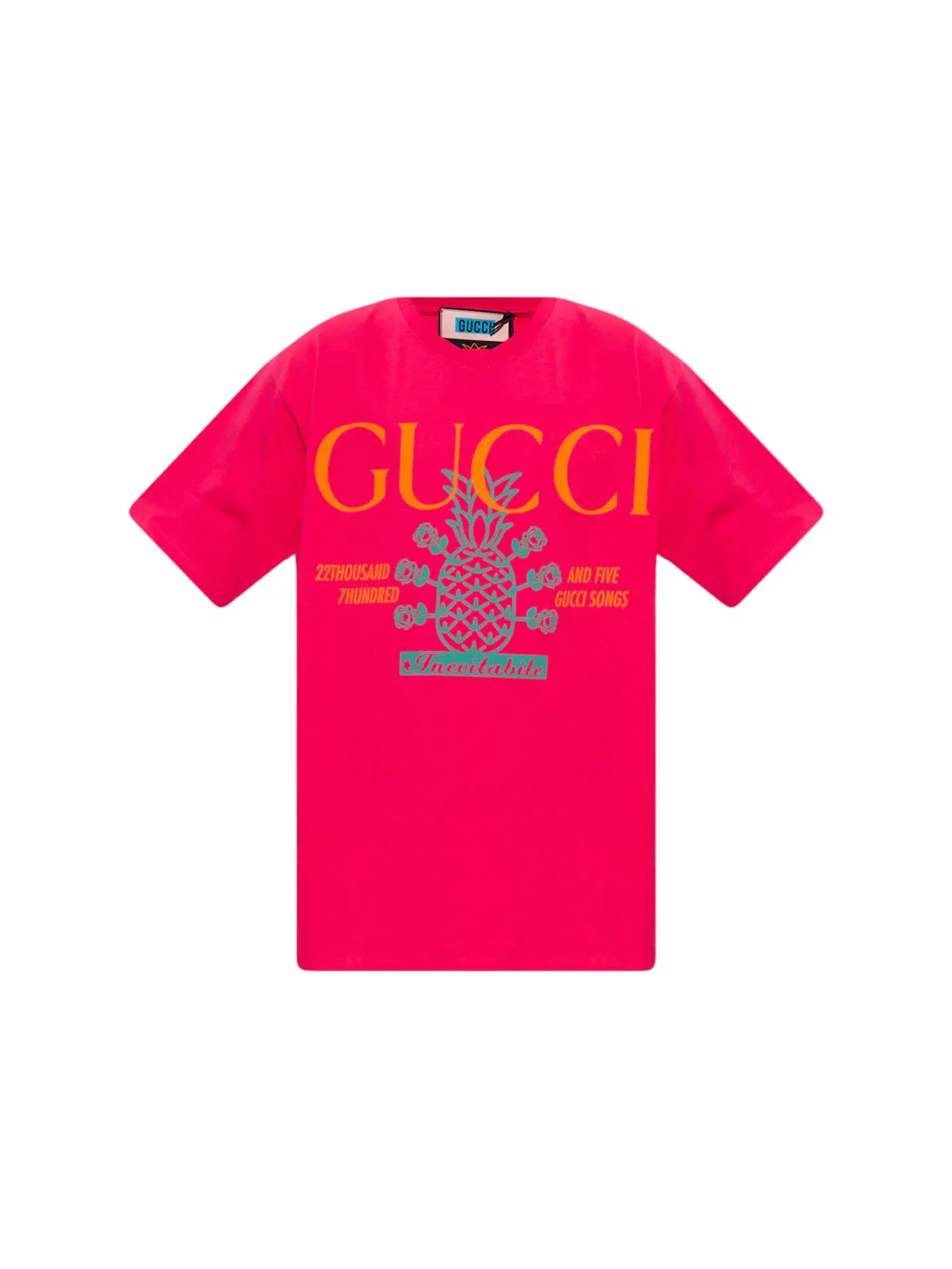 Мужская футболка с принтом Gucci Pineapple Collection Gucci — изображение 1 из 1, розовый