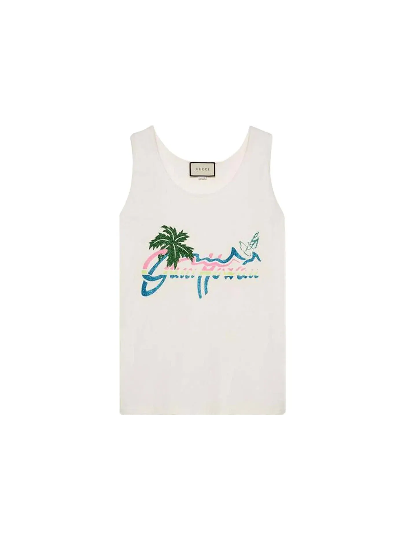 Унисекс топ без рукавов Gucci Tank Top — изображение 1 из 1, белый