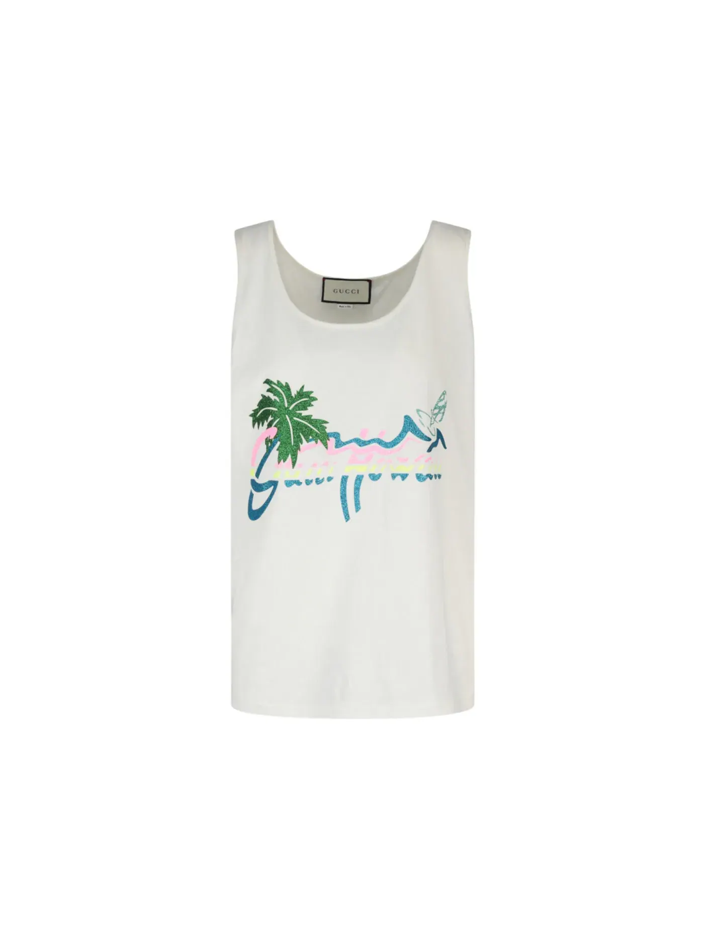 Женский топ с принтом Gucci Hawaii — изображение 1 из 3, белый