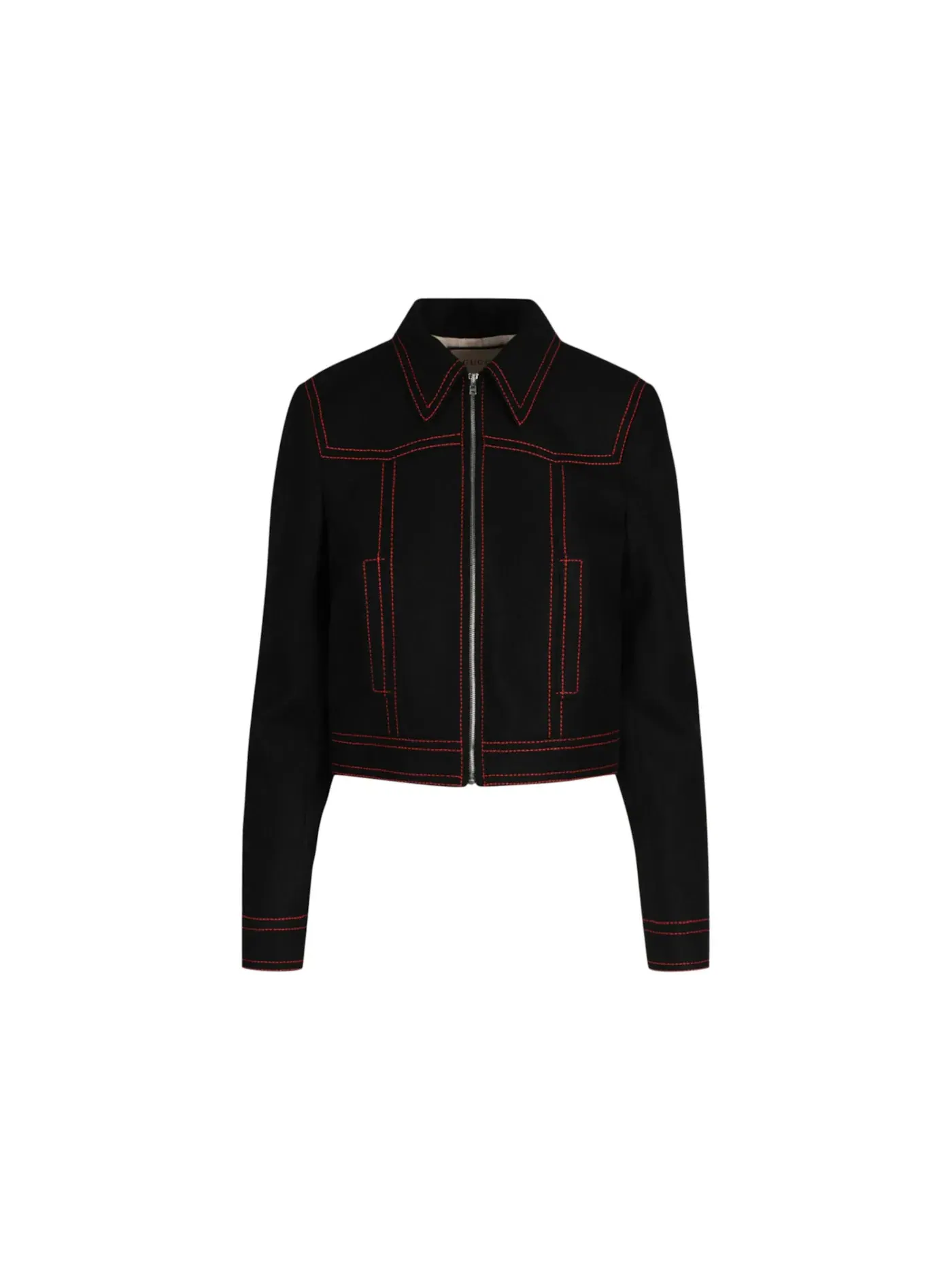 Женская куртка с принтом Gucci — изображение 1 из 3, черный