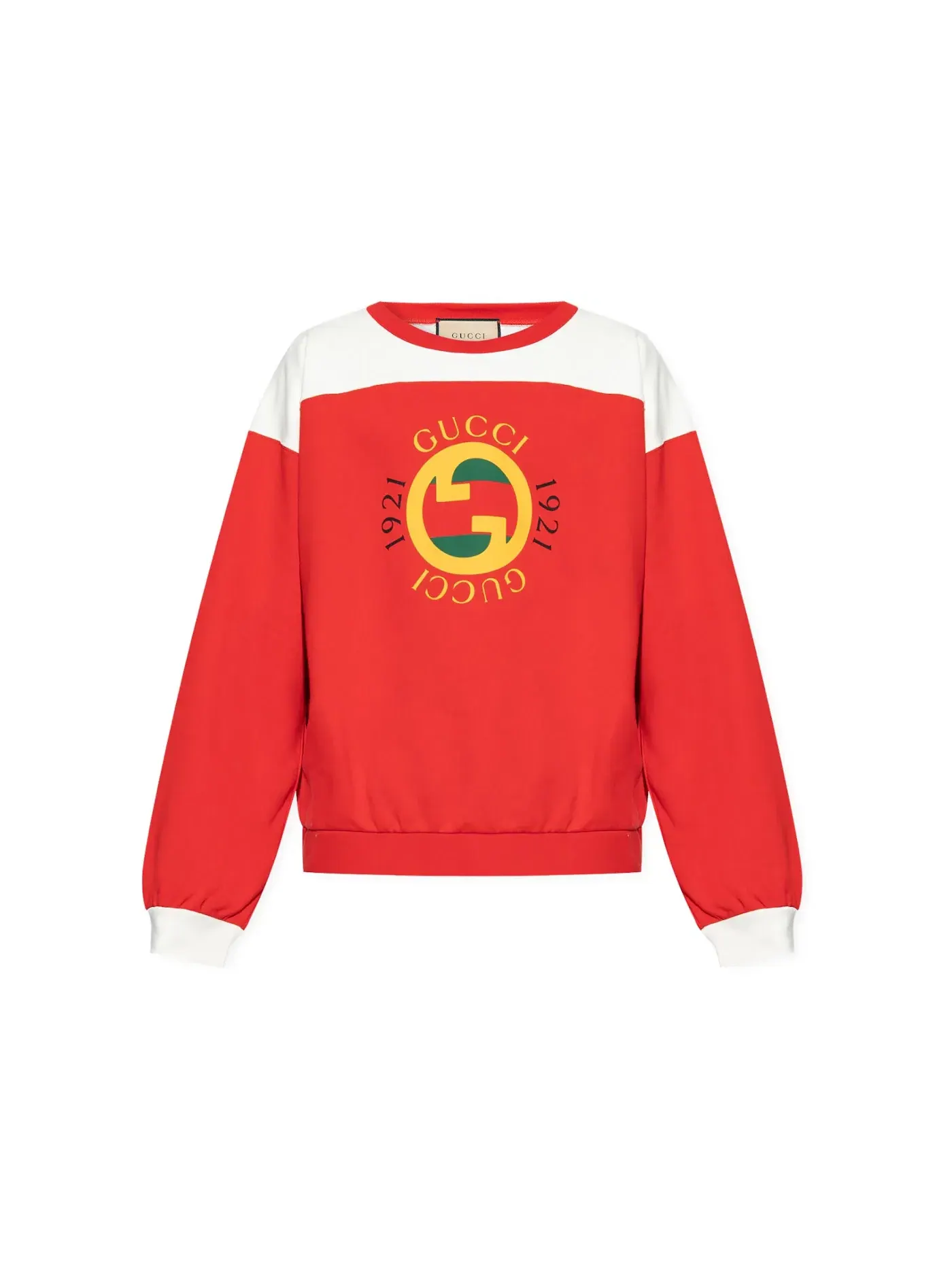 Мужской свитшот с логотипом Gucci Interlock 1921 Gucci — изображение 1 из 1, красный