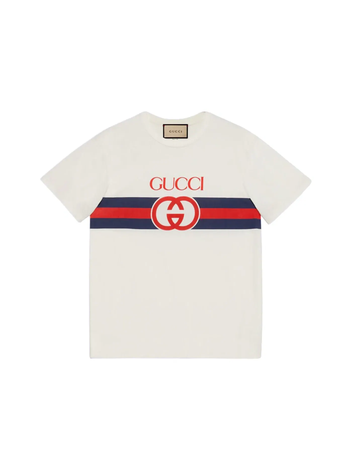 Мужская футболка с принтом Interlocking G Gucci — изображение 1 из 1, белый/мульти