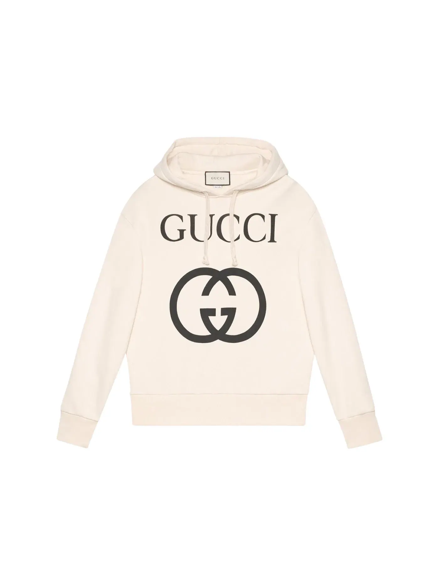 Мужской худи оверсайз Gucci — изображение 1 из 2, белый/черный