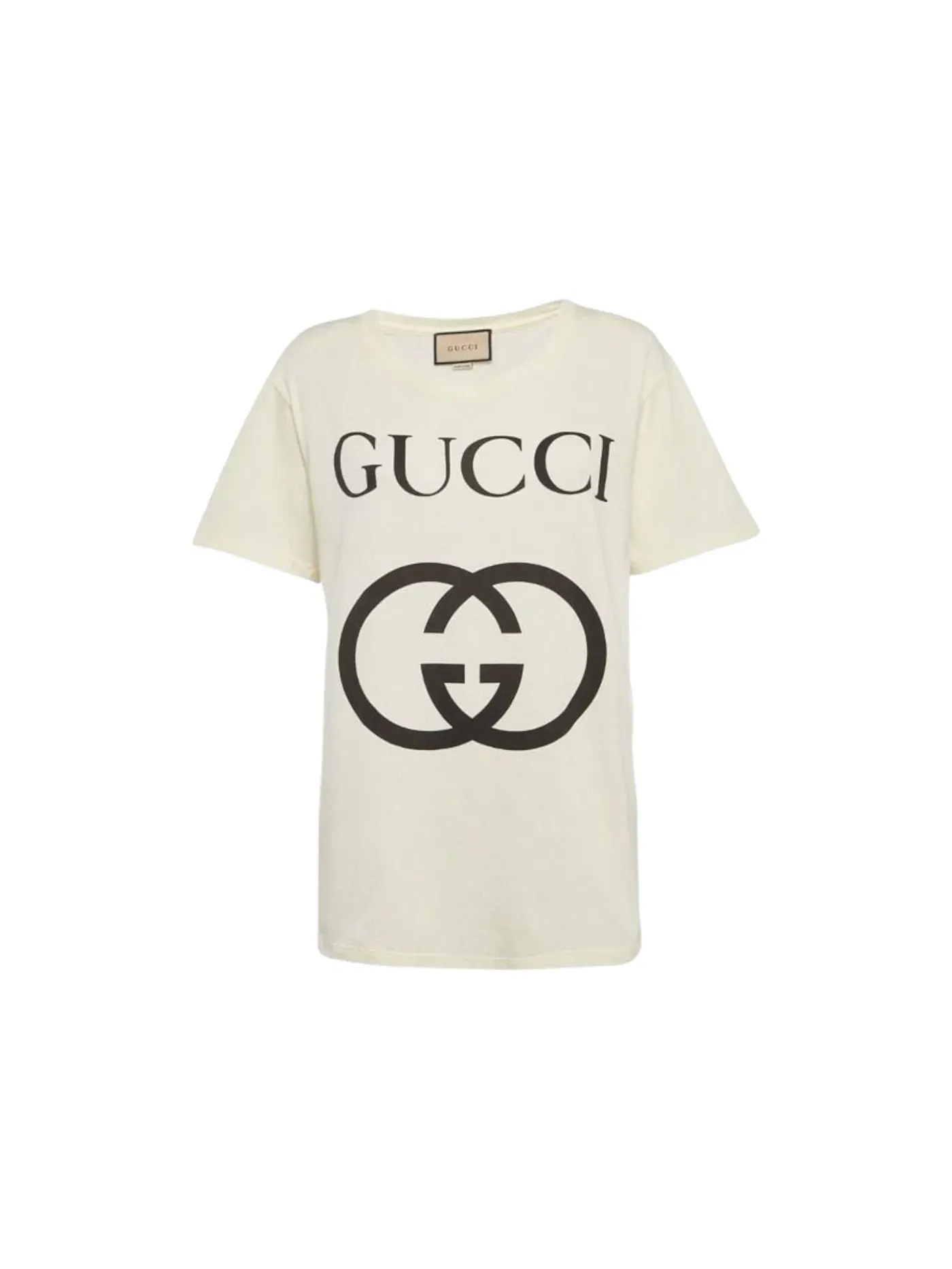 Мужская футболка с принтом Gucci Interlocking GG Logo T-shirt — изображение 1 из 1, прозрачный
