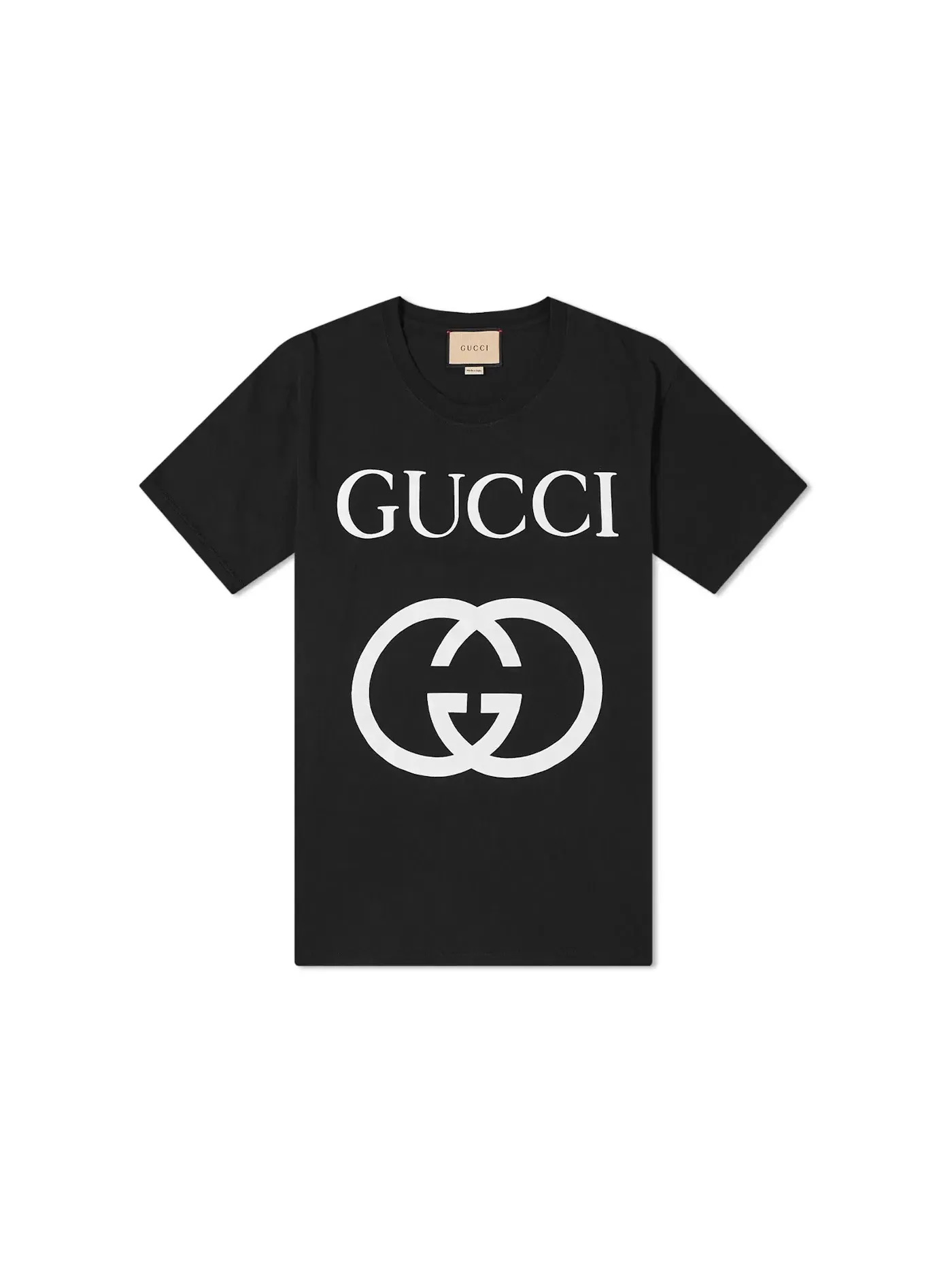 Мужская футболка с принтом Interlocking GG Gucci — изображение 1 из 1, белый