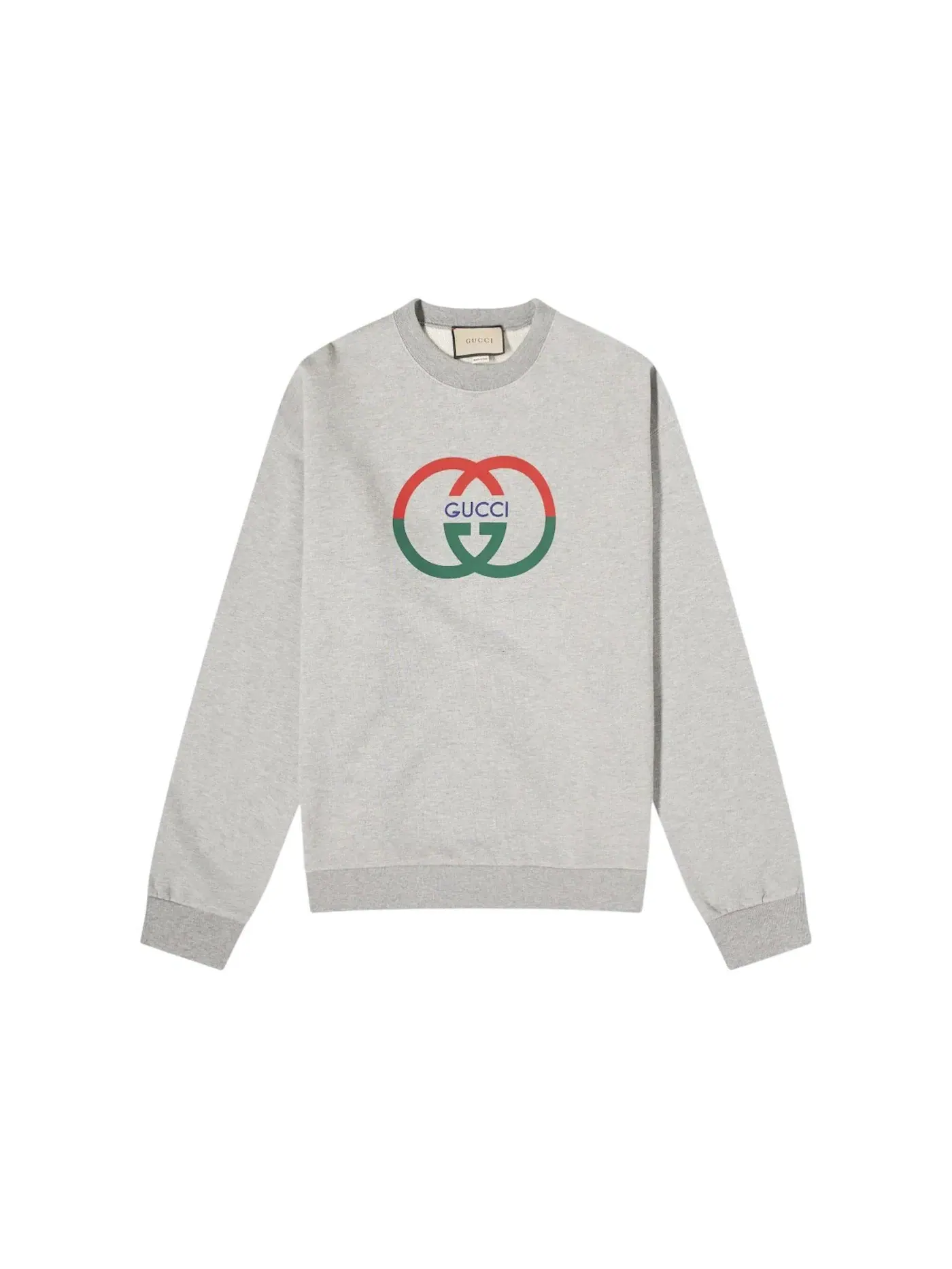 Мужской свитшот с логотипом Gucci Interlocking Logo — изображение 1 из 1, серый