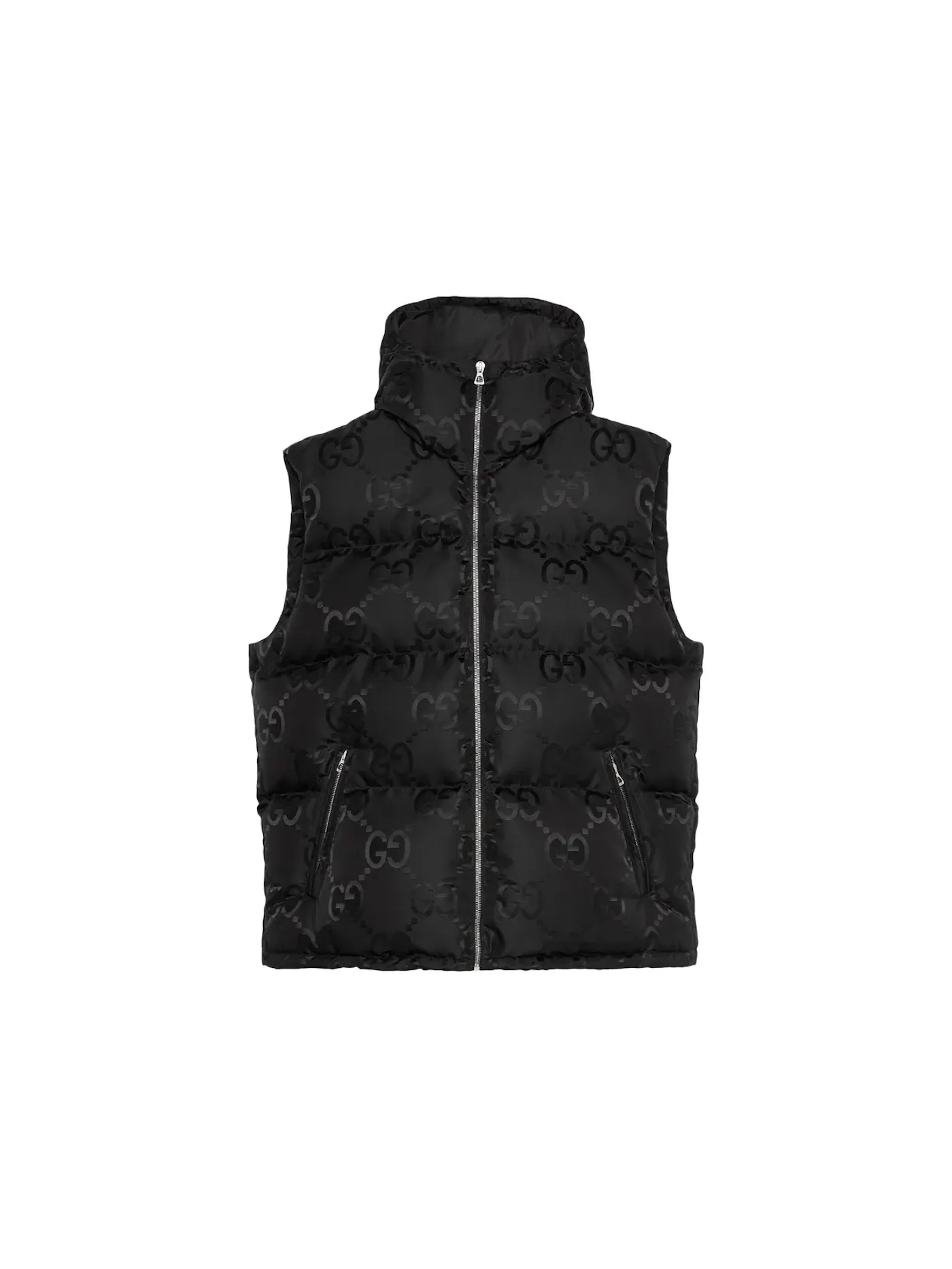 Мужской жилет с принтом Jumbo GG Gilet Gucci — изображение 1 из 1, черный