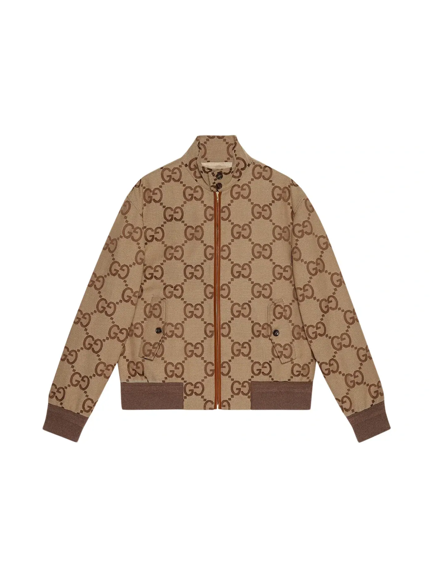 Мужская куртка с принтом Jumbo GG Canvas Gucci — изображение 1 из 1, бежевый