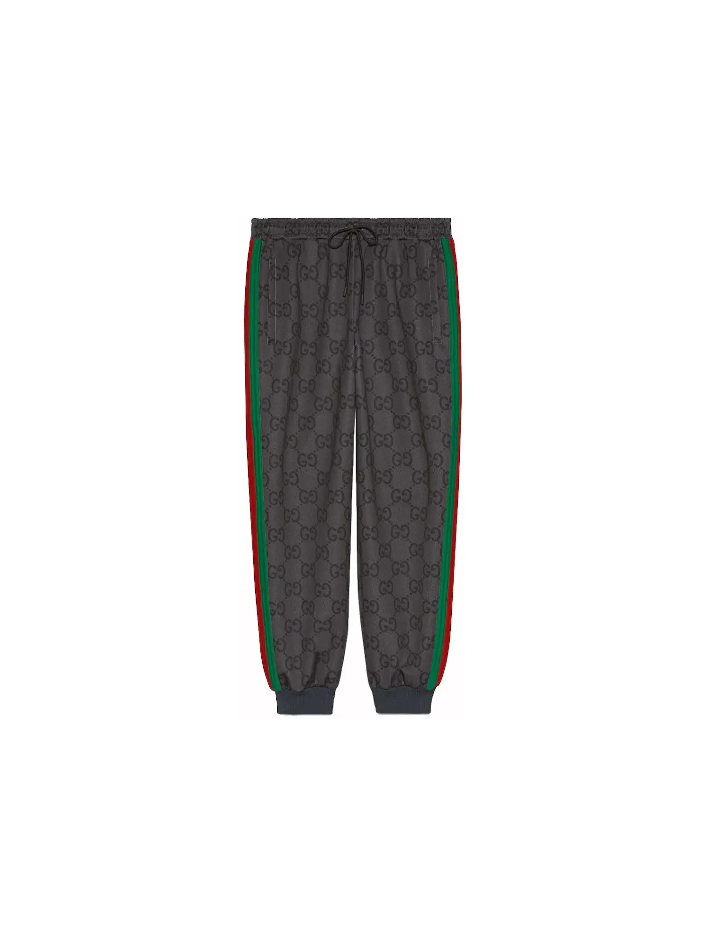 Мужские спортивные штаны с принтом Jogging Pant with Web Gucci — изображение 1 из 1, серый/темный серый
