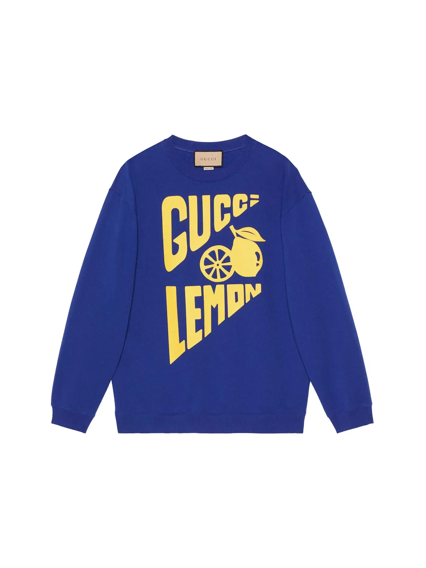 Мужской свитшот с принтом Gucci Lemon Print Gucci — изображение 1 из 1, синий