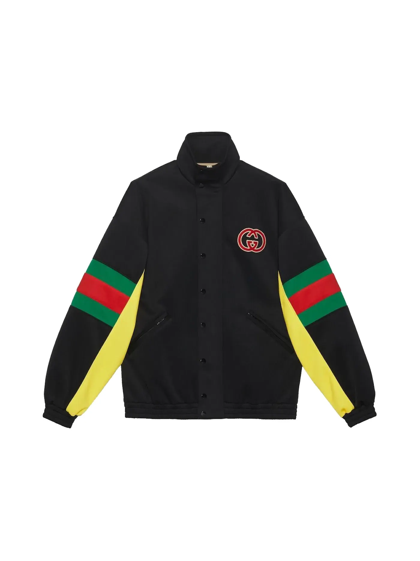 Мужская куртка с принтом Jacket Gucci — изображение 1 из 2, черный/мульти