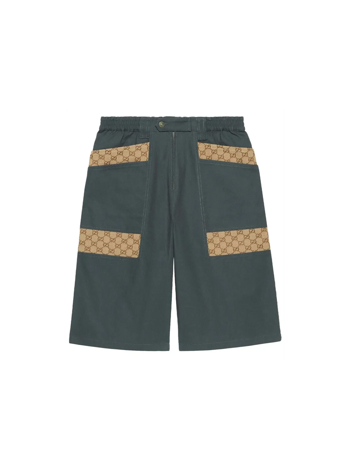 Мужские шорты с принтом Logo Print Gucci — изображение 1 из 1, синий/серый