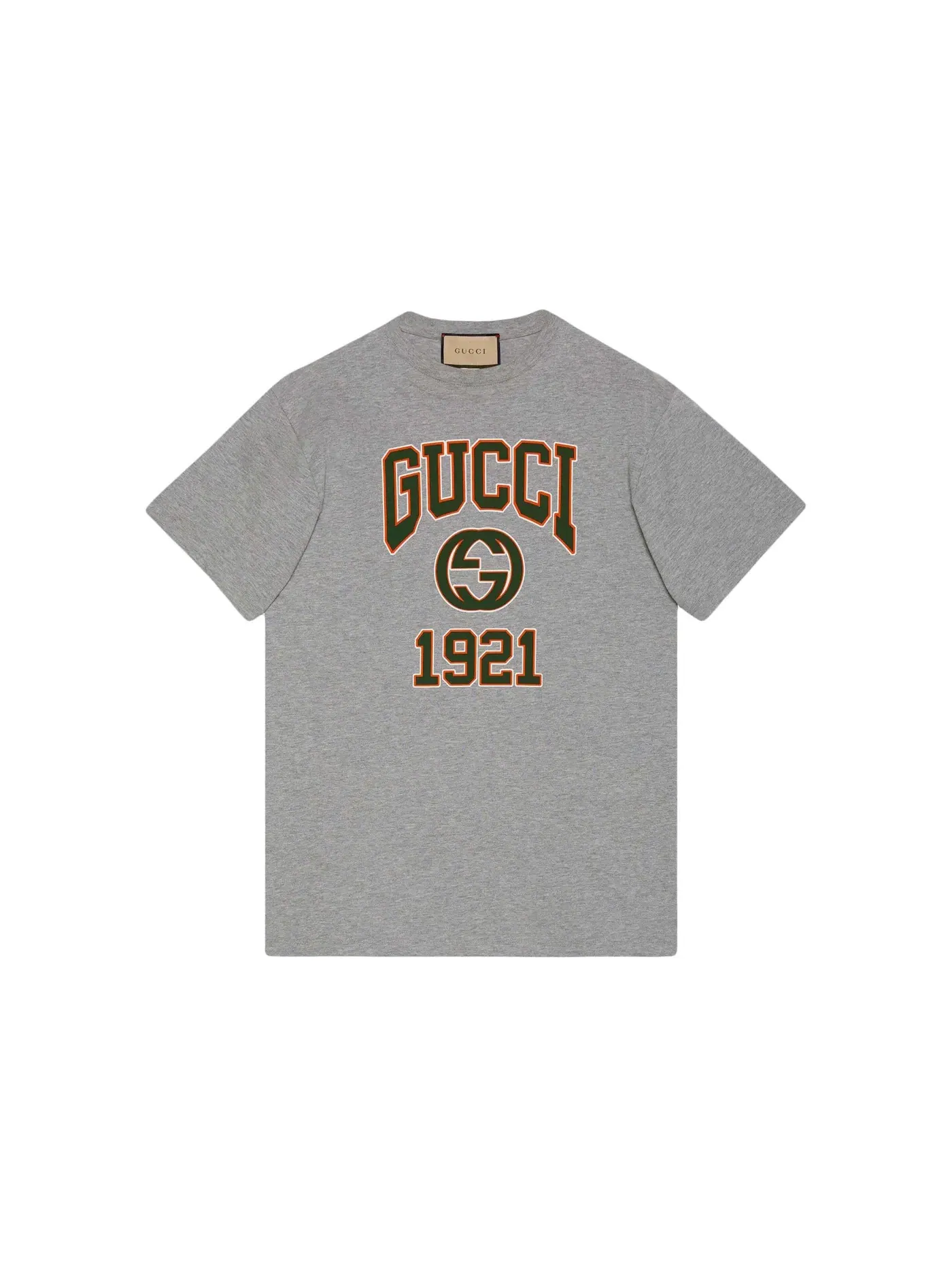 Мужская футболка с принтом Logo Print Gucci — изображение 1 из 1, серый