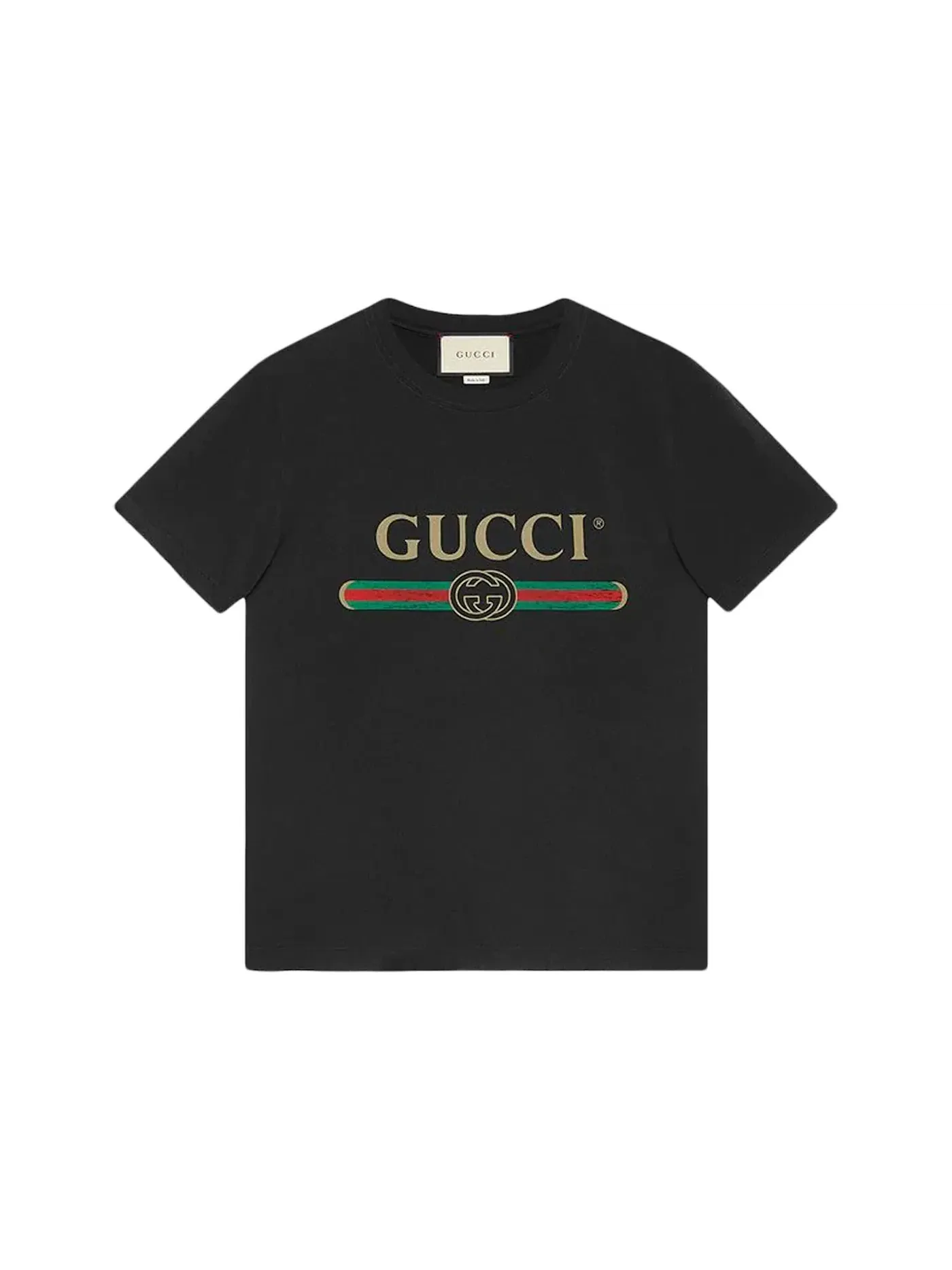 Мужская футболка с принтом Gucci — изображение 1 из 1, черный