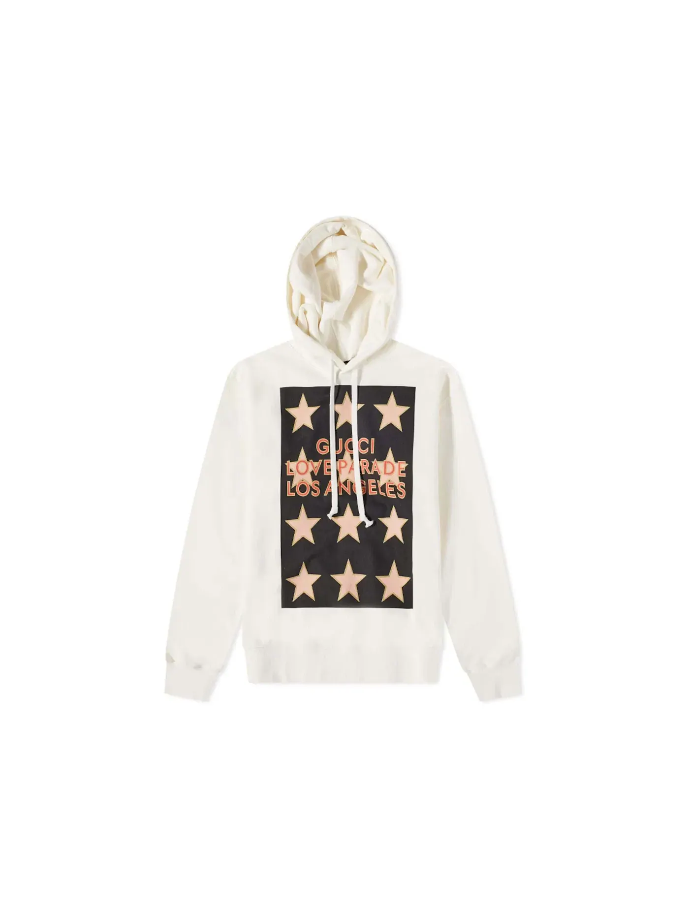Мужской худи с принтом Gucci Love Parade LA Hoodie Gucci — изображение 1 из 1, белый