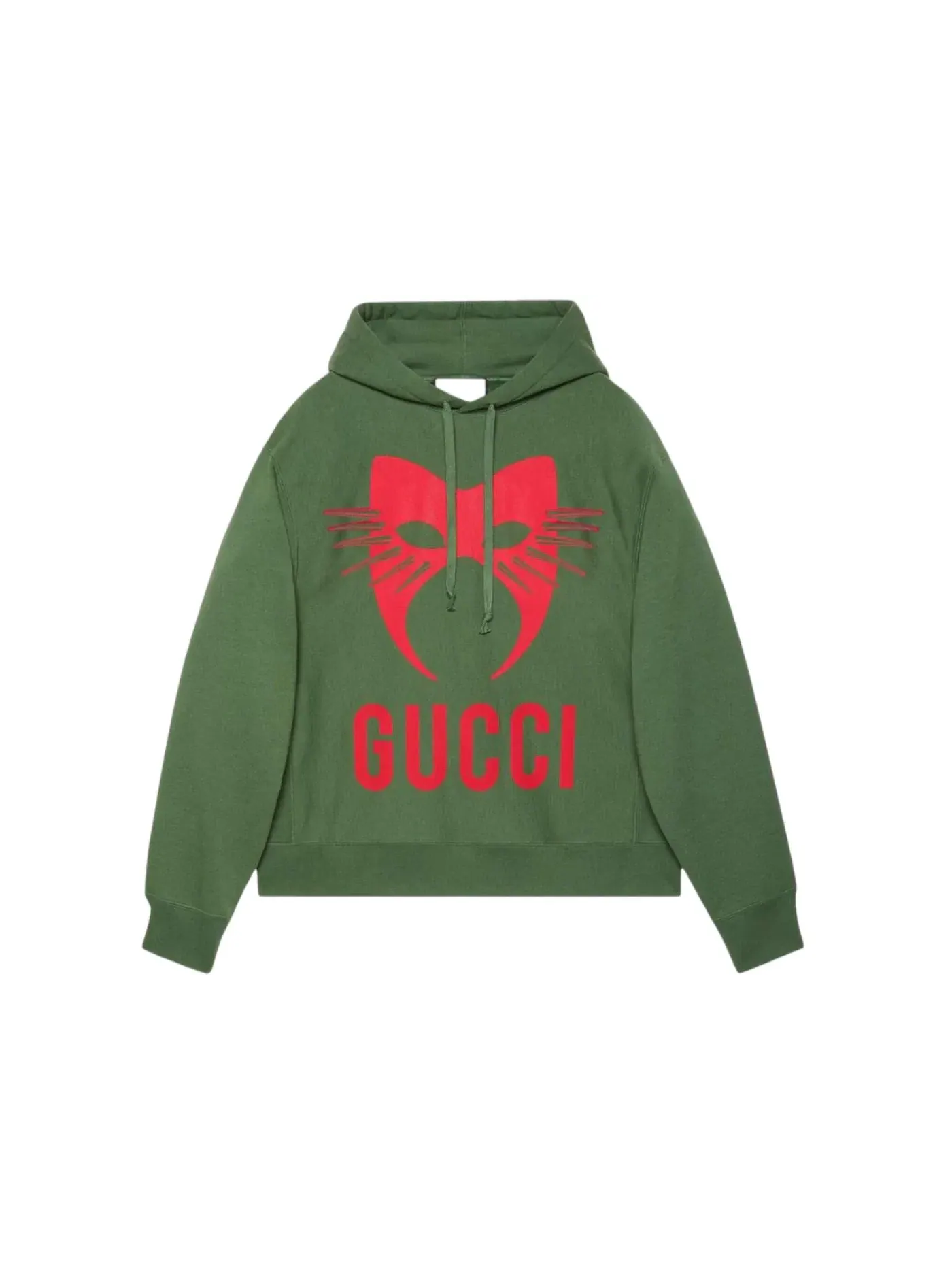 Мужской худи оверсайз с принтом Gucci Manifesto — изображение 1 из 2, зеленый
