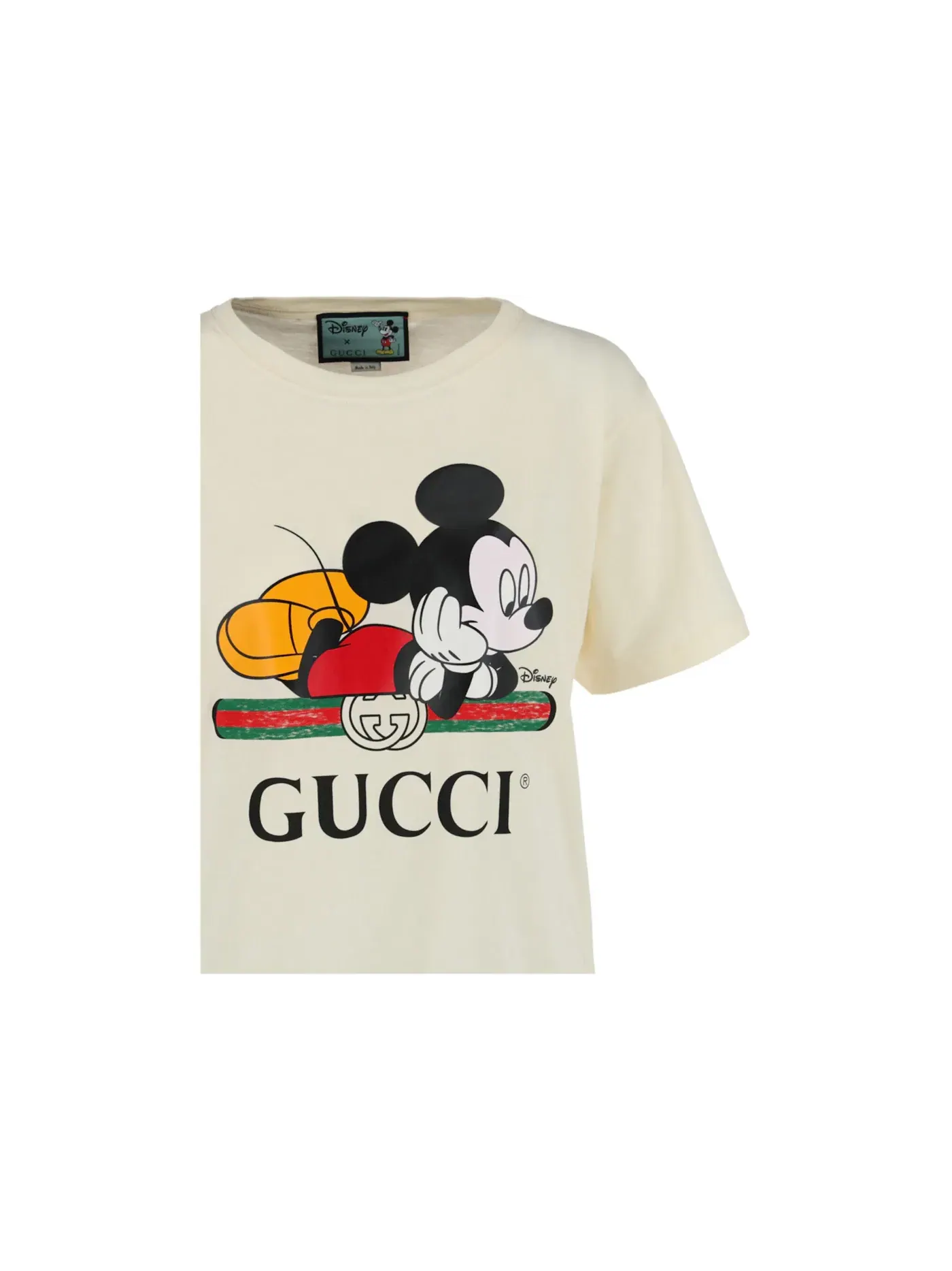 Женская футболка с коротким рукавом Mickey Mouse Logo Gucci — изображение 3 из 3, белый