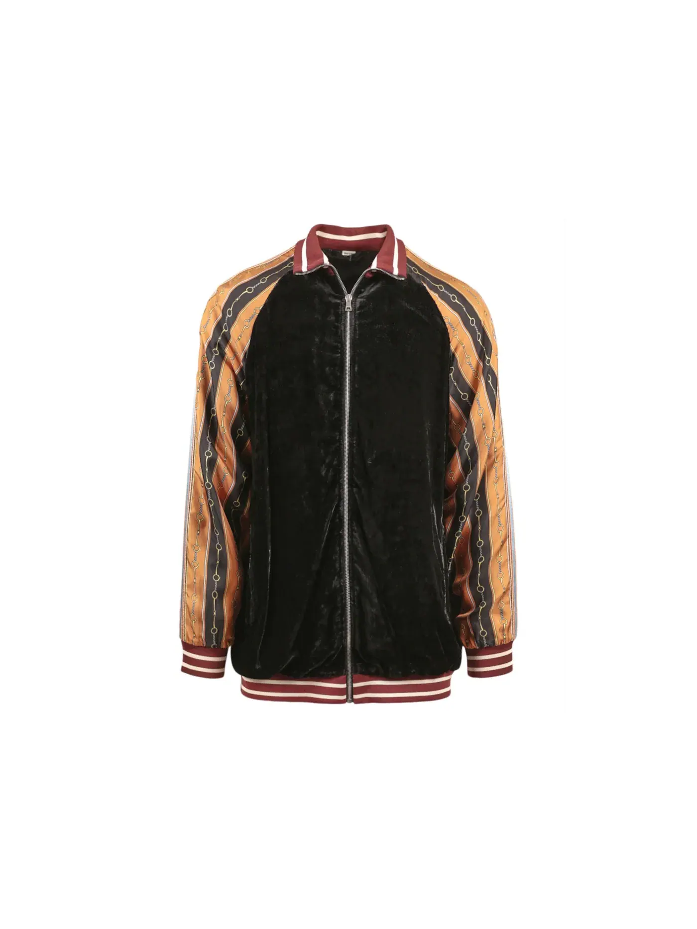 Мужская куртка из смесовой ткани с принтом Track Jacket Gucci — изображение 1 из 3, черный