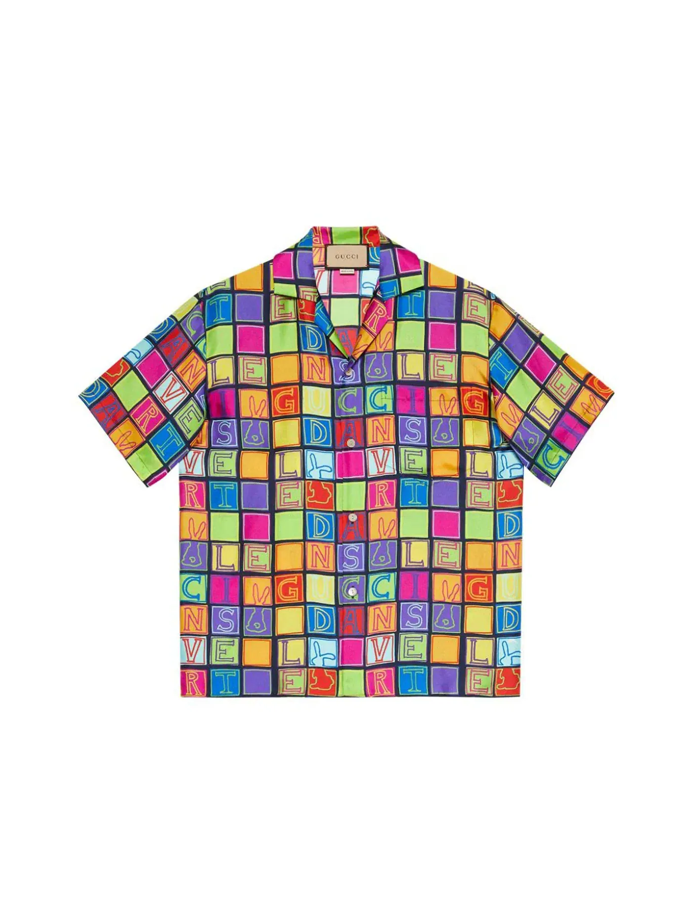 Мужская рубашка с принтом Shirt Gucci — изображение 1 из 1, мульти