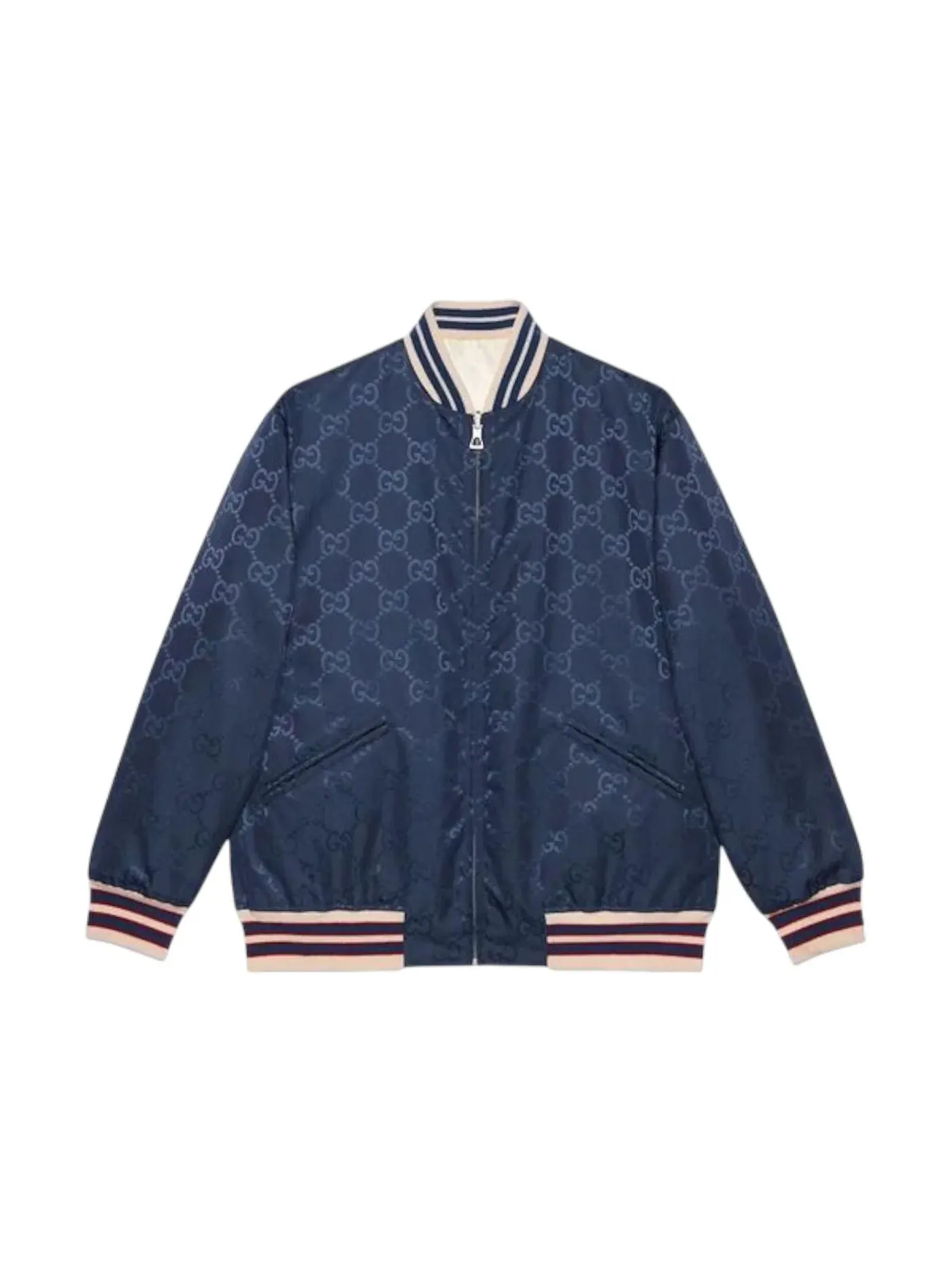 Мужская куртка реверсивная с монограммой Gucci — изображение 1 из 1, темно-синий/синий