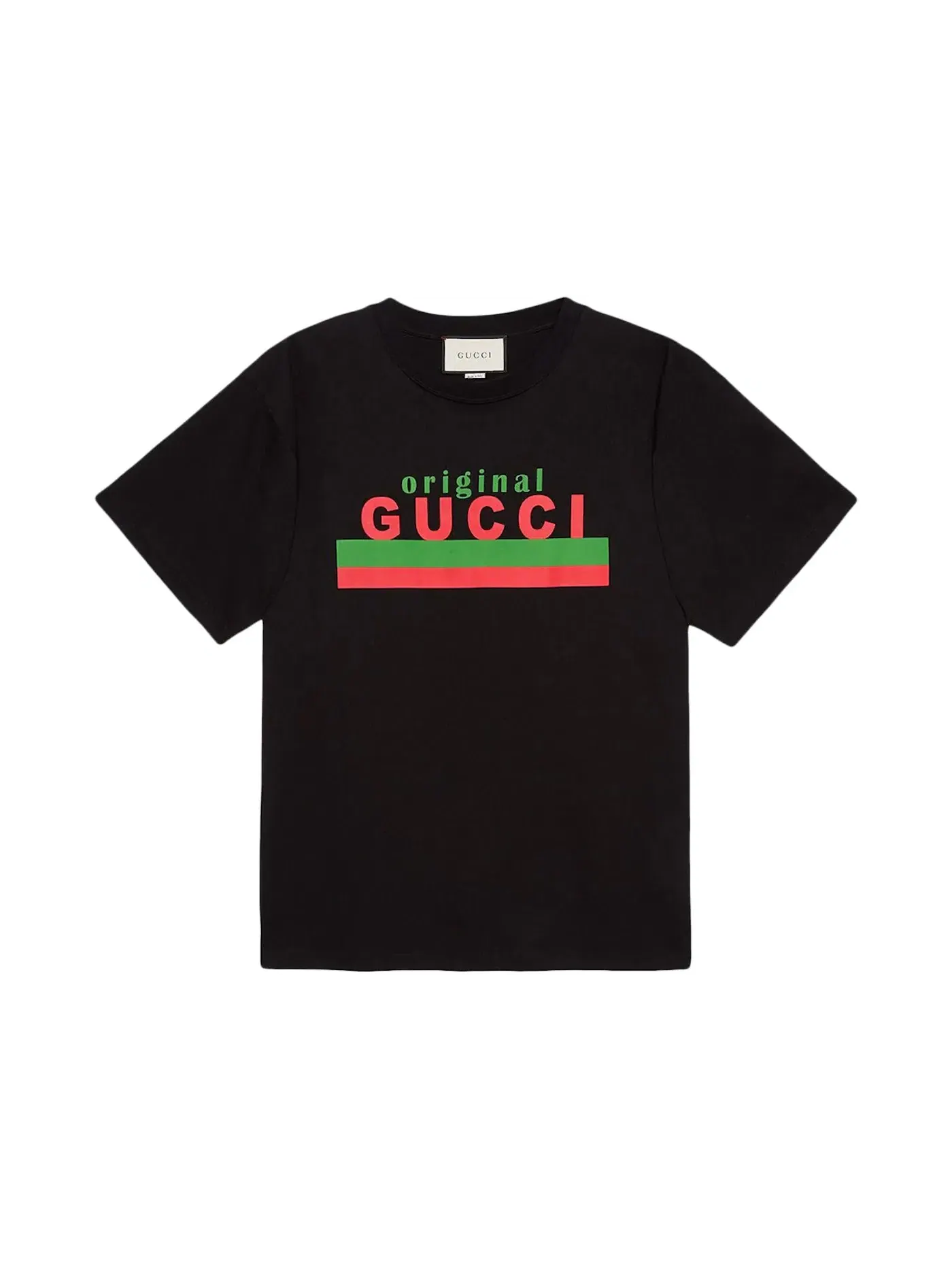 Мужская футболка с принтом Gucci T-shirt Gucci — изображение 1 из 1, черный/красный/зеленый