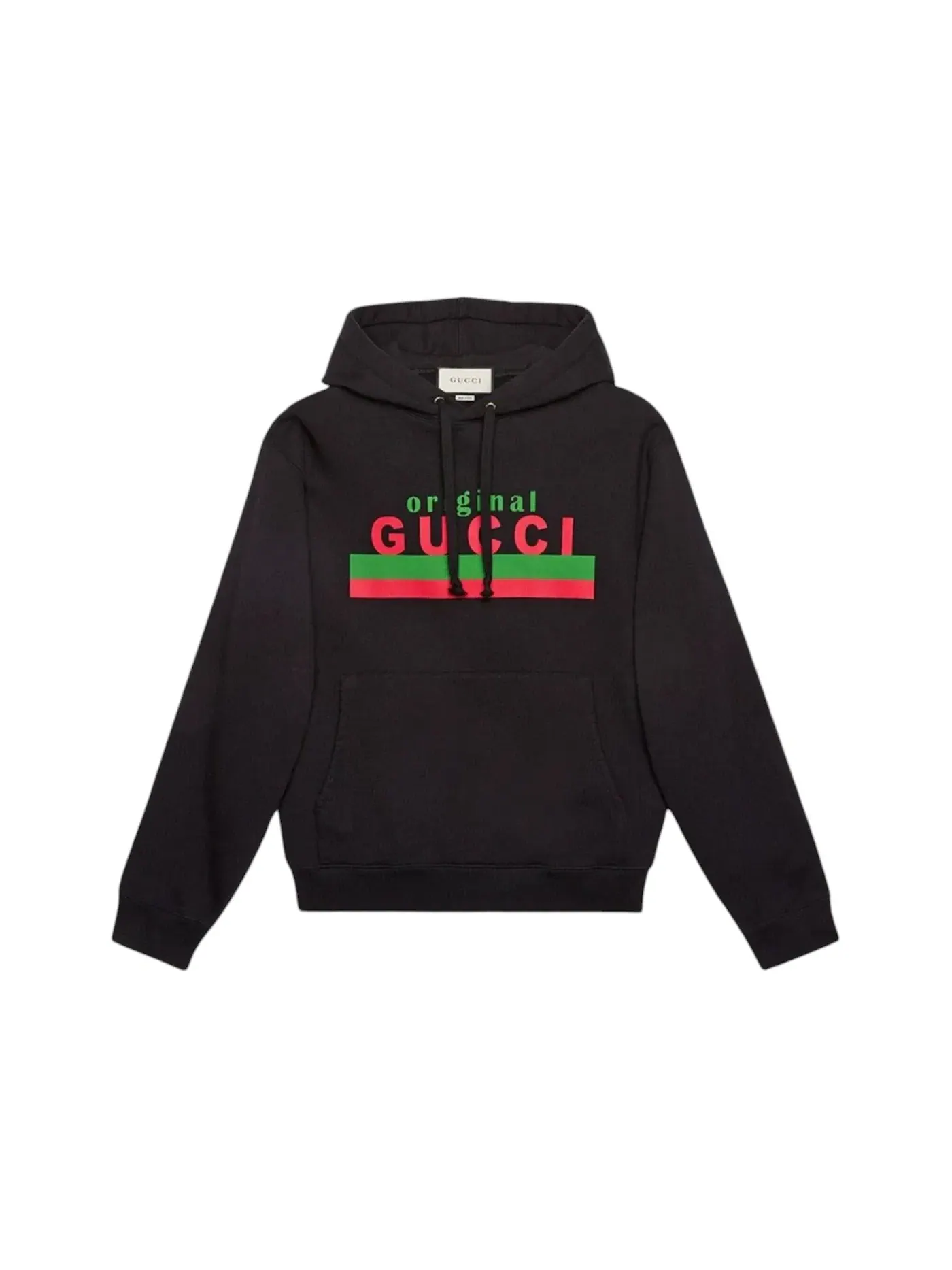 Мужской худи с принтом Original Print Hooded Sweatshirt Gucci — изображение 1 из 1, черный мульти