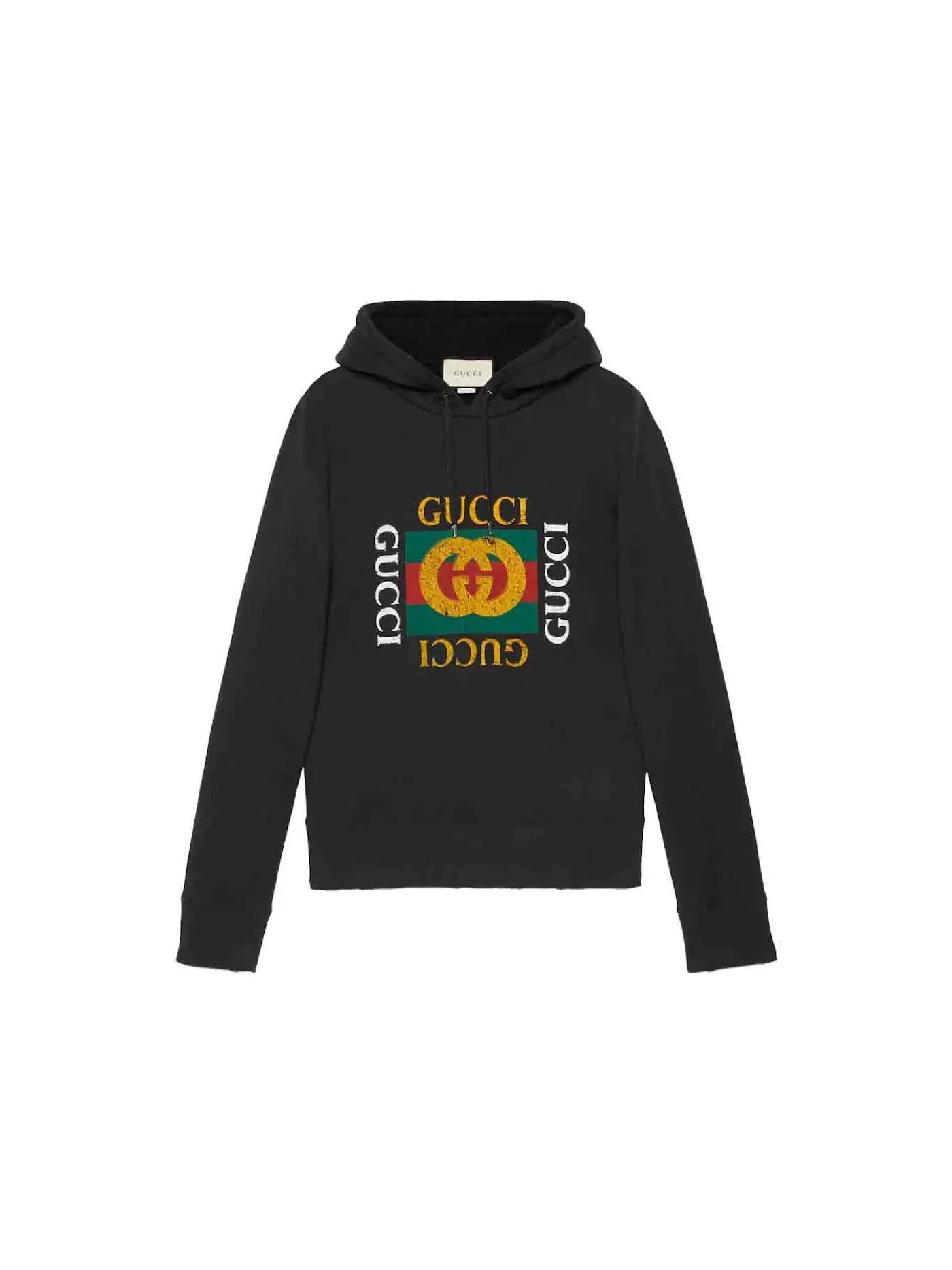 Мужской свитшот оверсайз с принтом Sweatshirt with Gucci Logo Gucci — изображение 1 из 1, черный