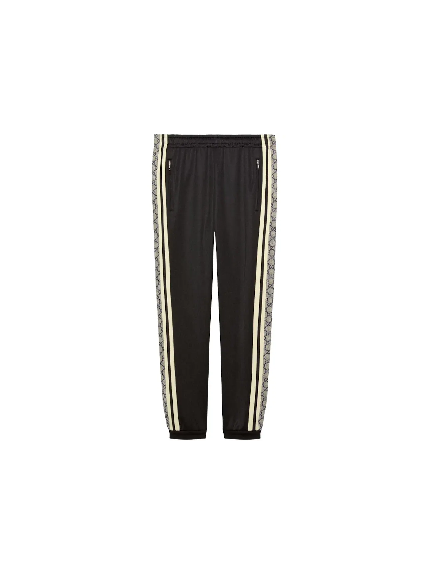 Мужские спортивные штаны технического трикотажа Jogging Pant Gucci — изображение 1 из 1, черный/слоновая кость