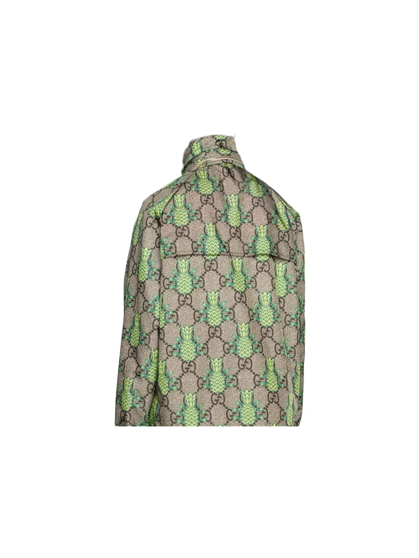 Мужская куртка с принтом Pineapple GG Print Gucci — изображение 2 из 3, зеленый