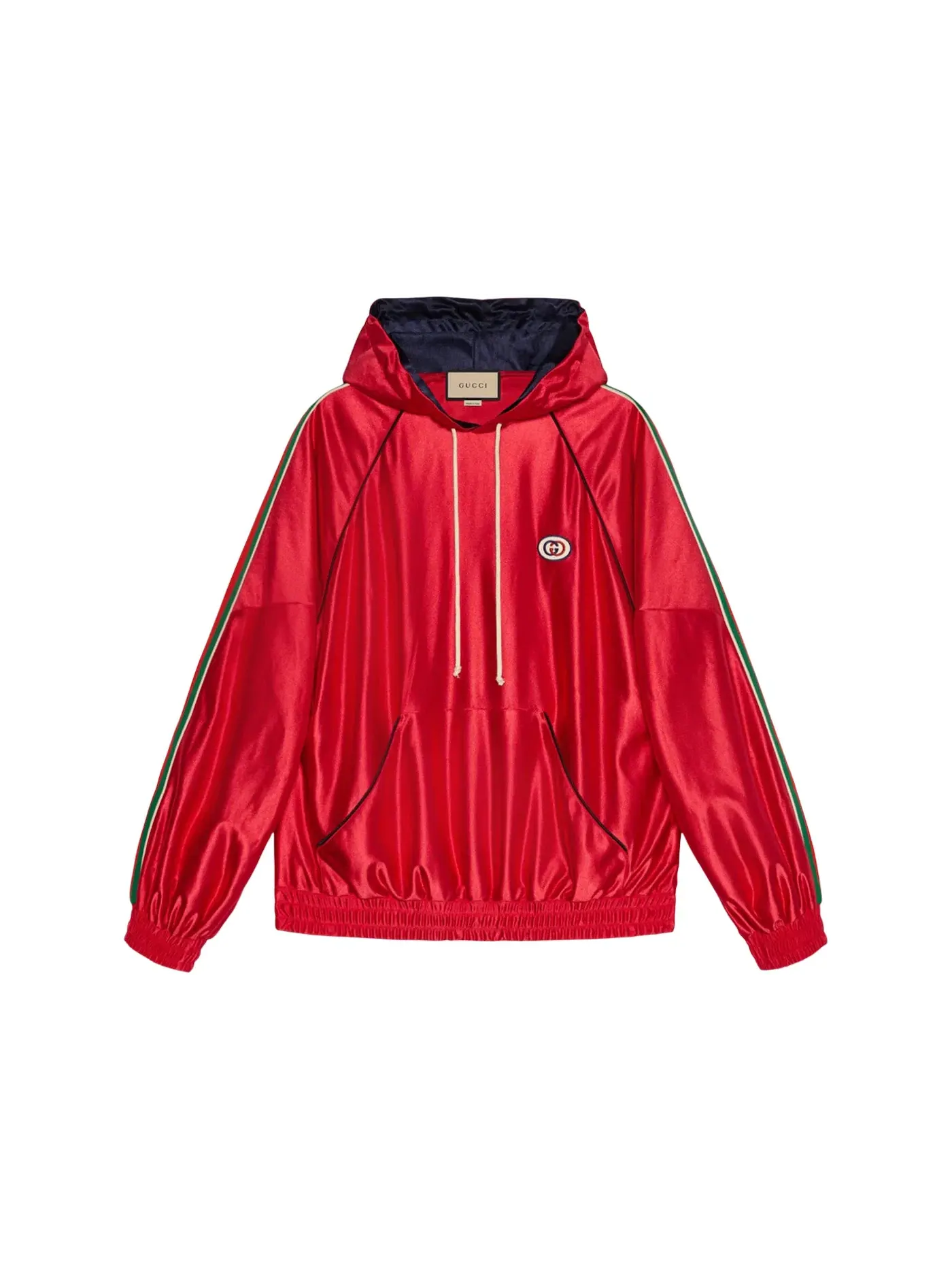 Мужской худи с принтом Sweatshirt With Web Gucci — изображение 1 из 1, яркий красный