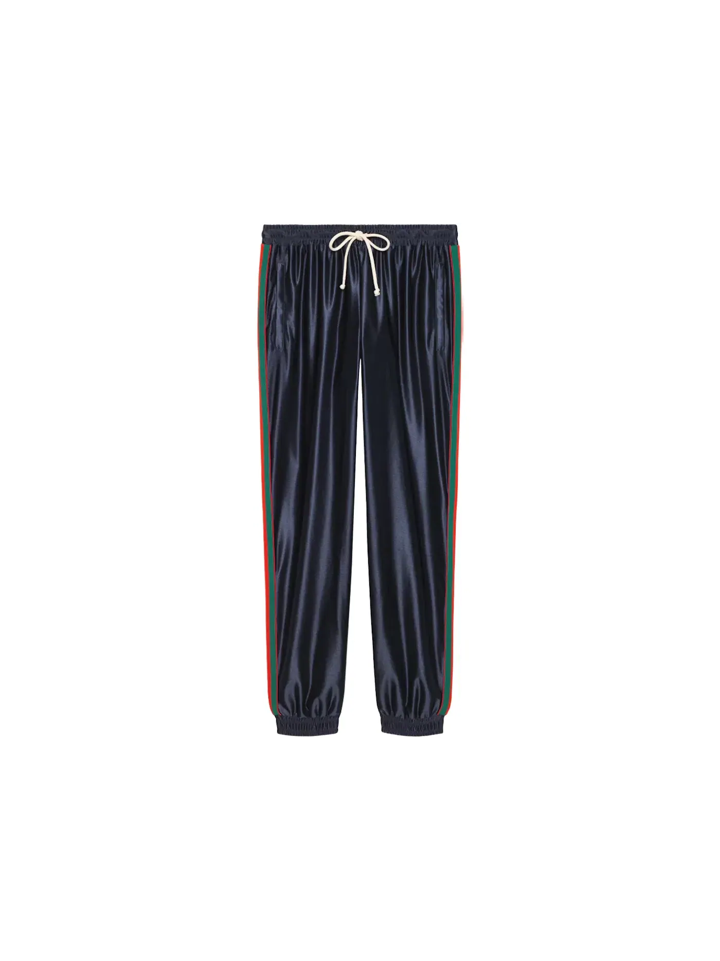 Мужские спортивные брюки с принтом Pant With Web Gucci — изображение 1 из 1, синий