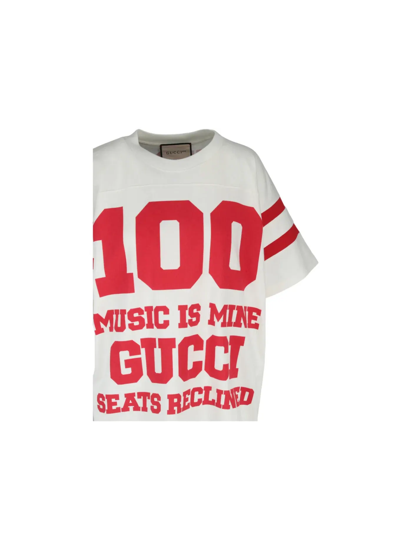 Женская футболка с коротким рукавом Gucci — изображение 3 из 3, белый красный