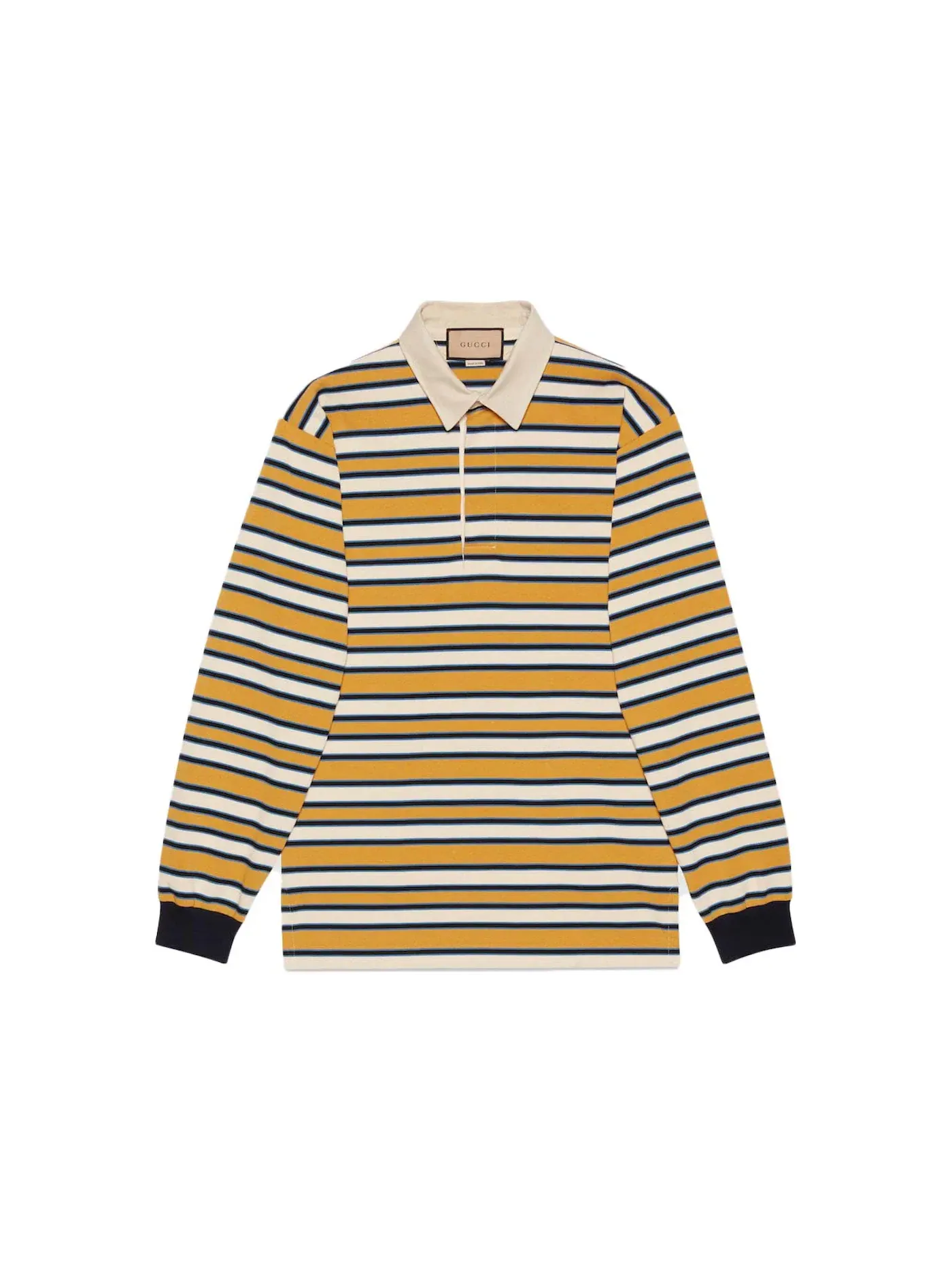 Мужское поло с длинным рукавом Polo with Patch Gucci — изображение 1 из 2, желтый/мульти