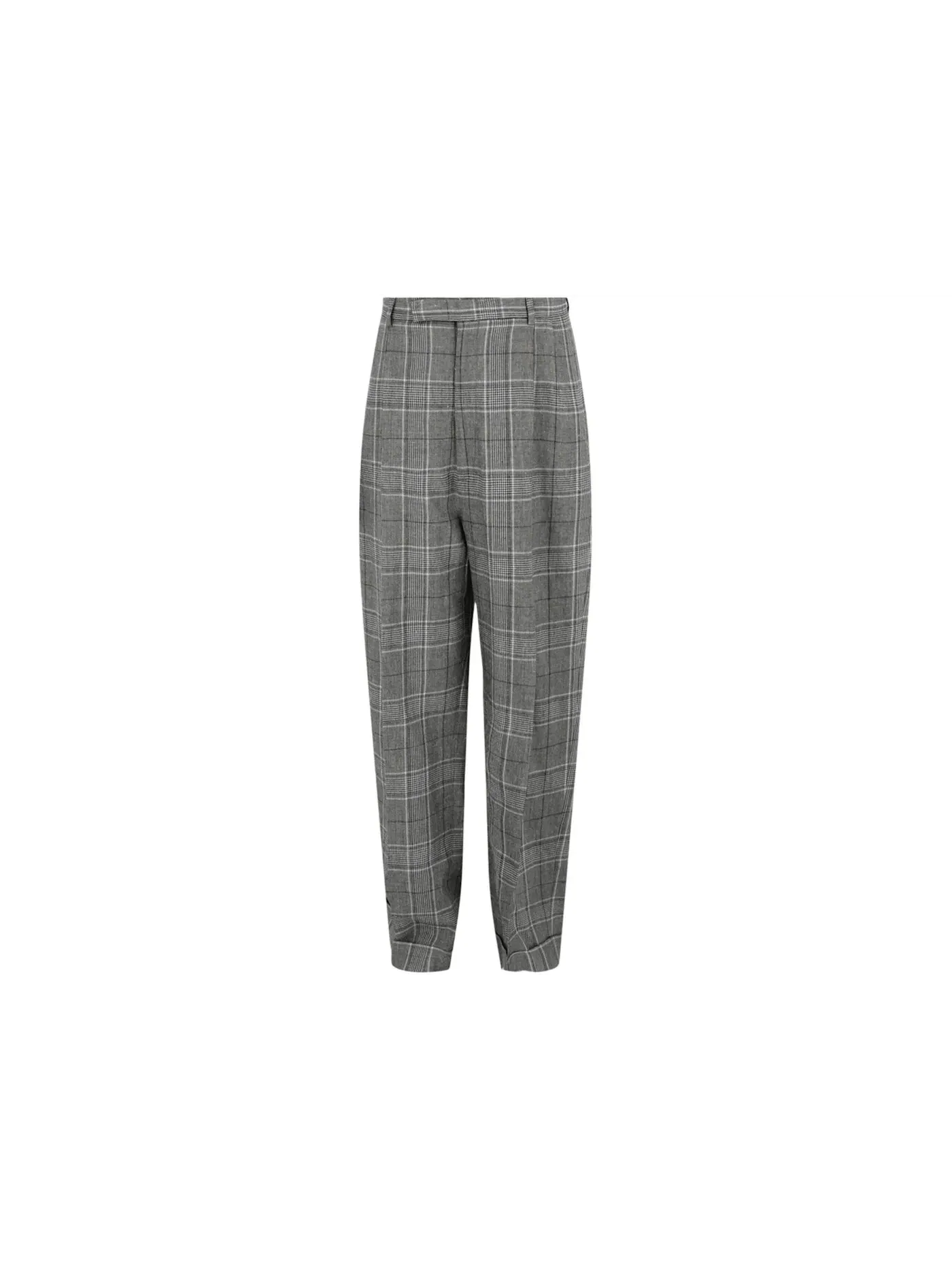 Мужские зауженные брюки в клетку Trousers Gucci — изображение 1 из 3, серый бежевый
