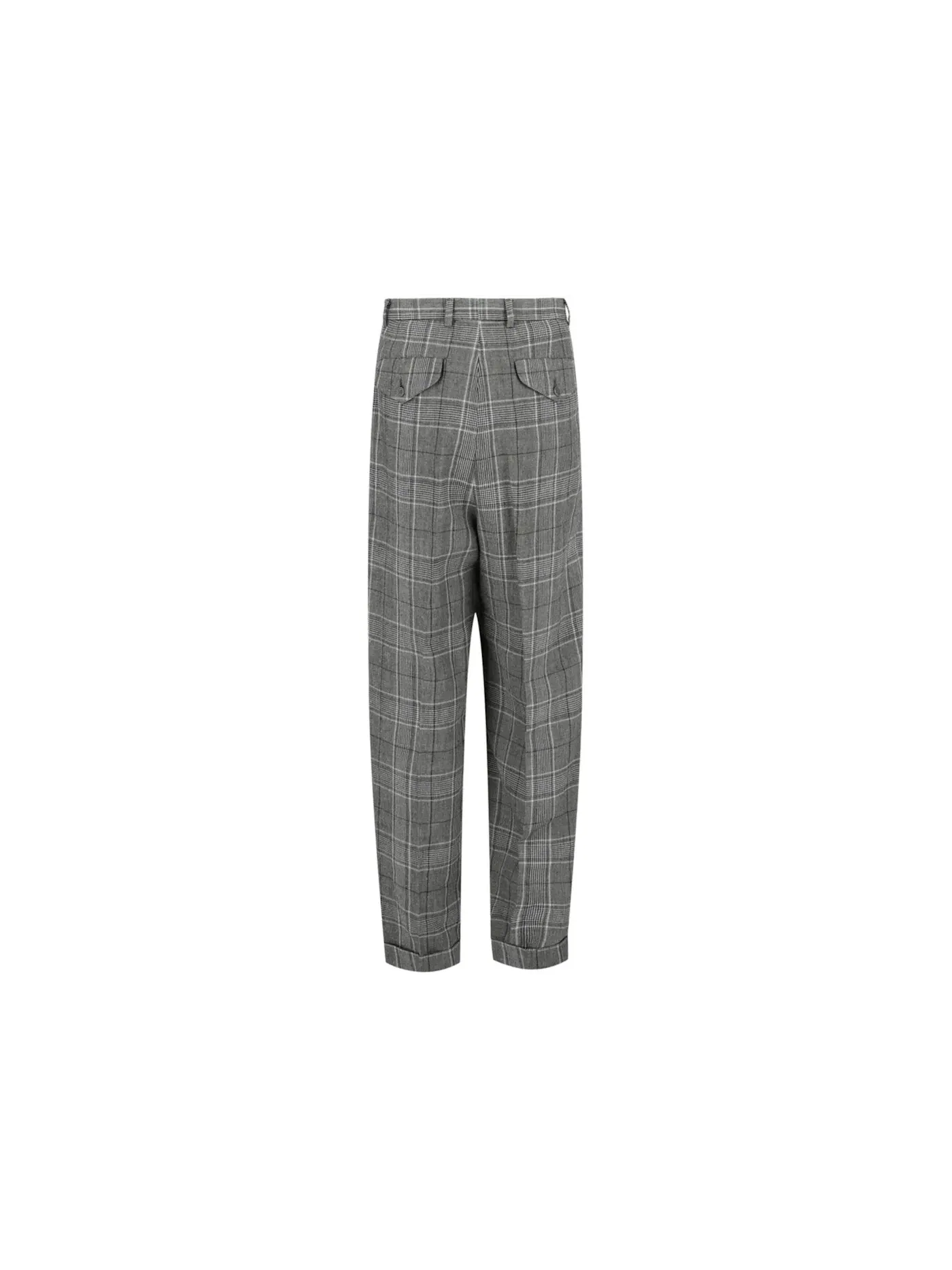 Мужские зауженные брюки в клетку Trousers Gucci — изображение 2 из 3, серый бежевый