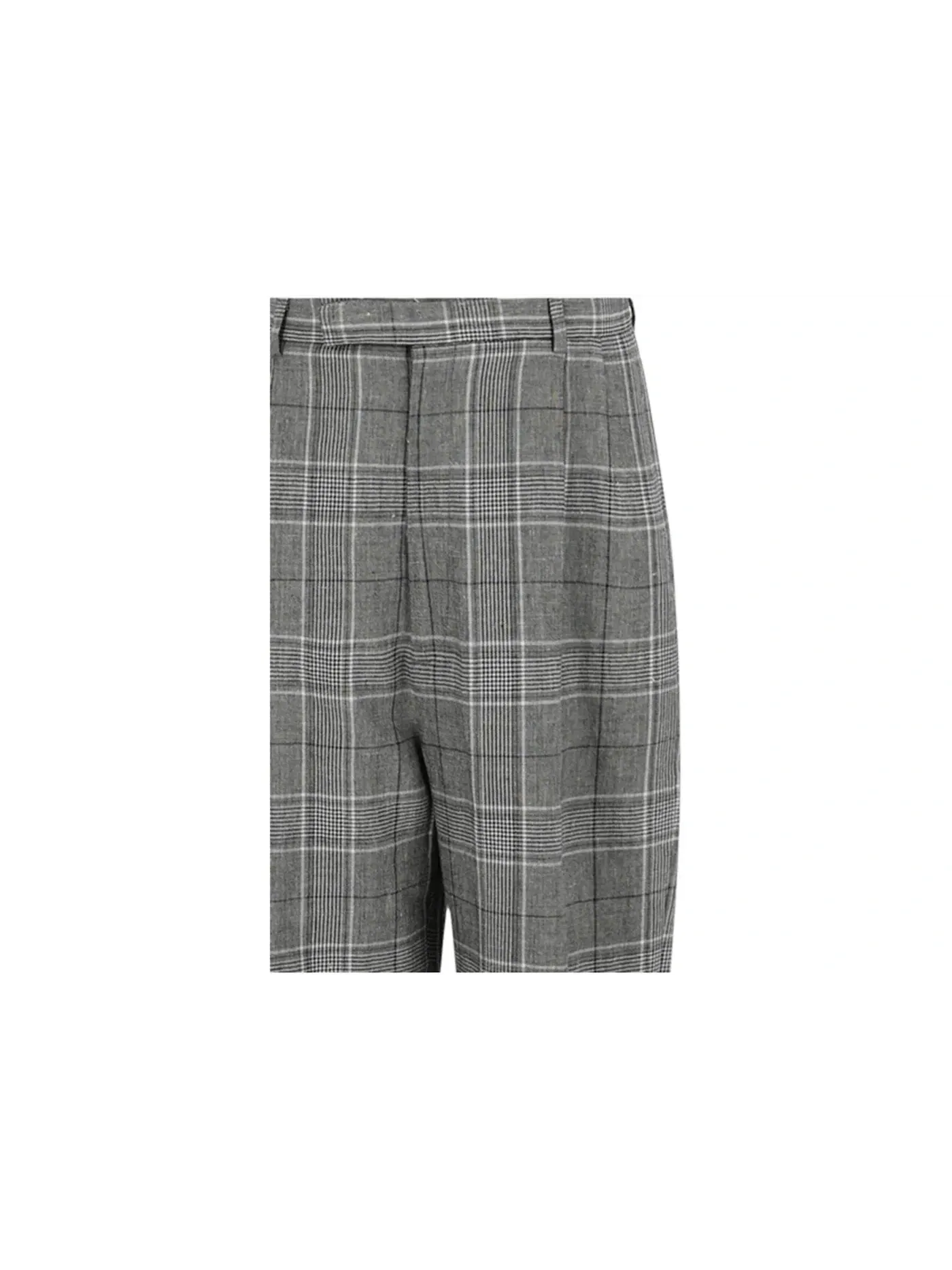 Мужские зауженные брюки в клетку Trousers Gucci — изображение 3 из 3, серый бежевый