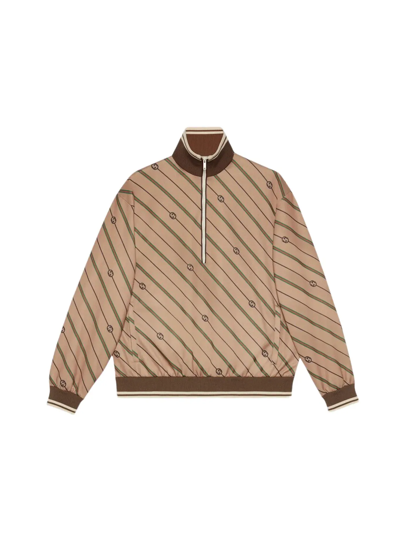 Мужская куртка с принтом Jacket Gucci — изображение 1 из 1, бежевый/коричневый