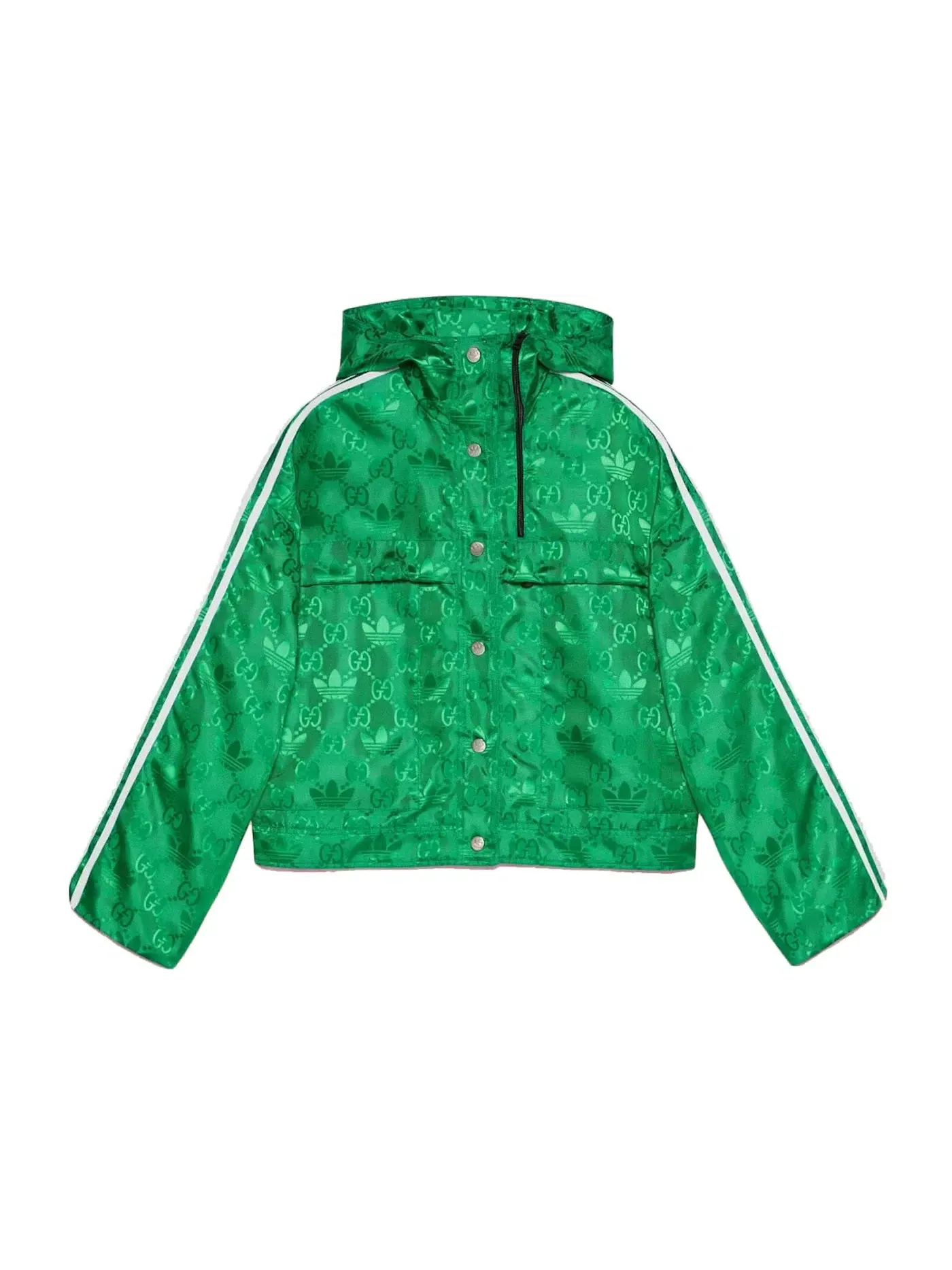 Женская бомбер-куртка с принтом Gucci x Adidas — изображение 1 из 3, зеленый