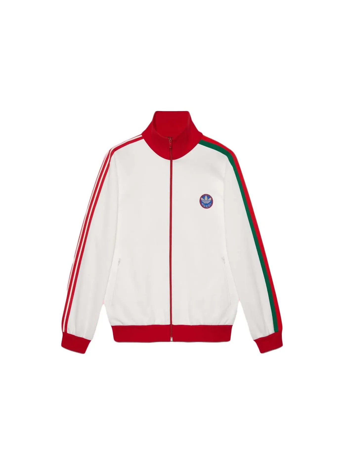 Мужская куртка из хлопкового джерси Gucci x Adidas — изображение 1 из 2, белый
