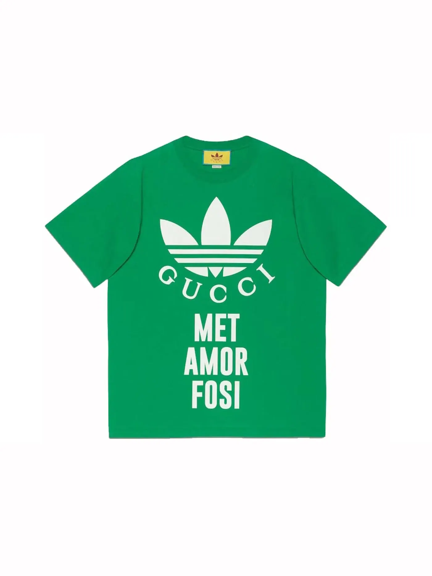 Мужская футболка с логотипом Gucci x Adidas T-Shirt Gucci — изображение 1 из 1, зеленый