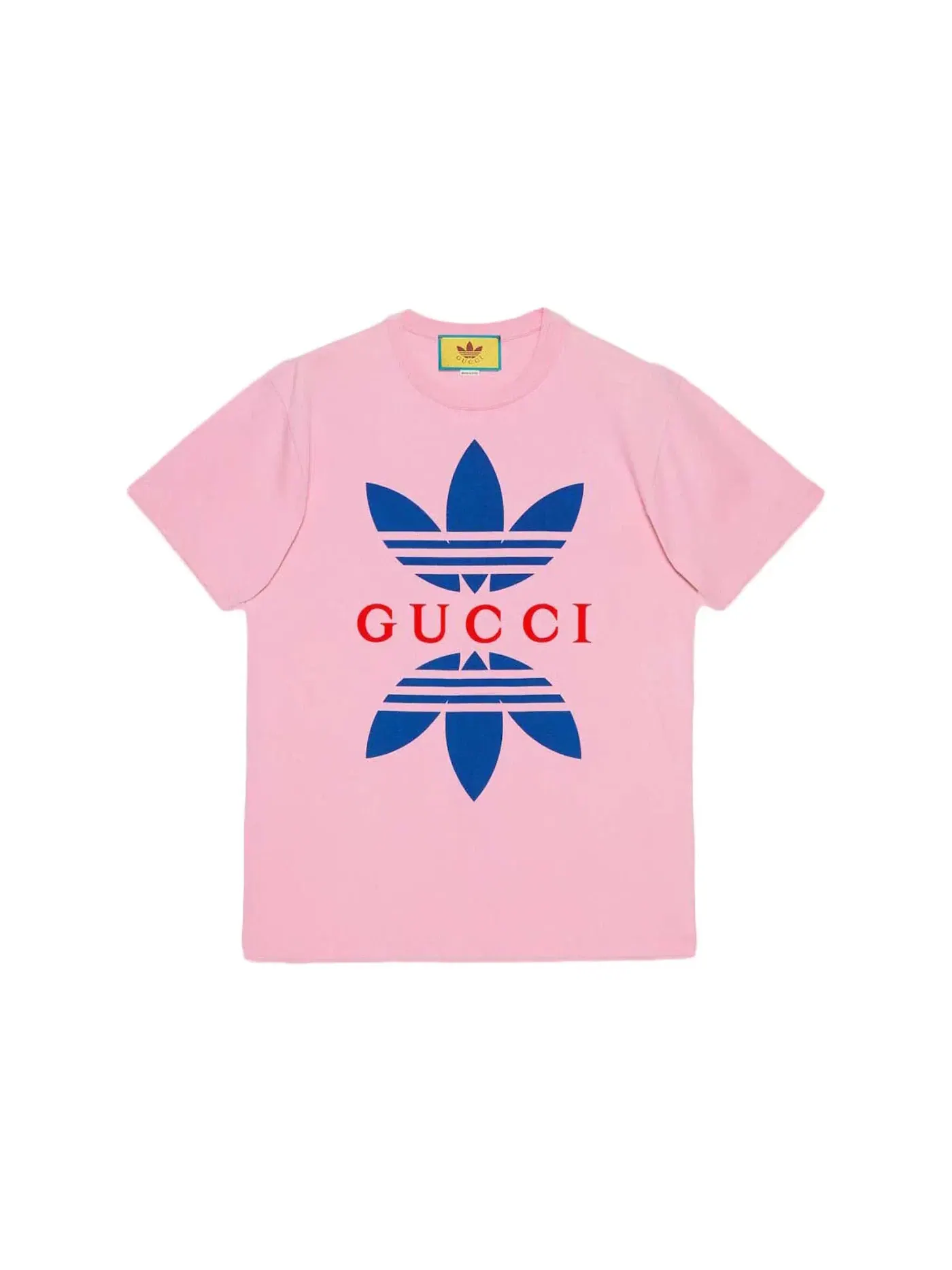 Мужская футболка с логотипом Gucci x Adidas Light Pink — изображение 1 из 1
