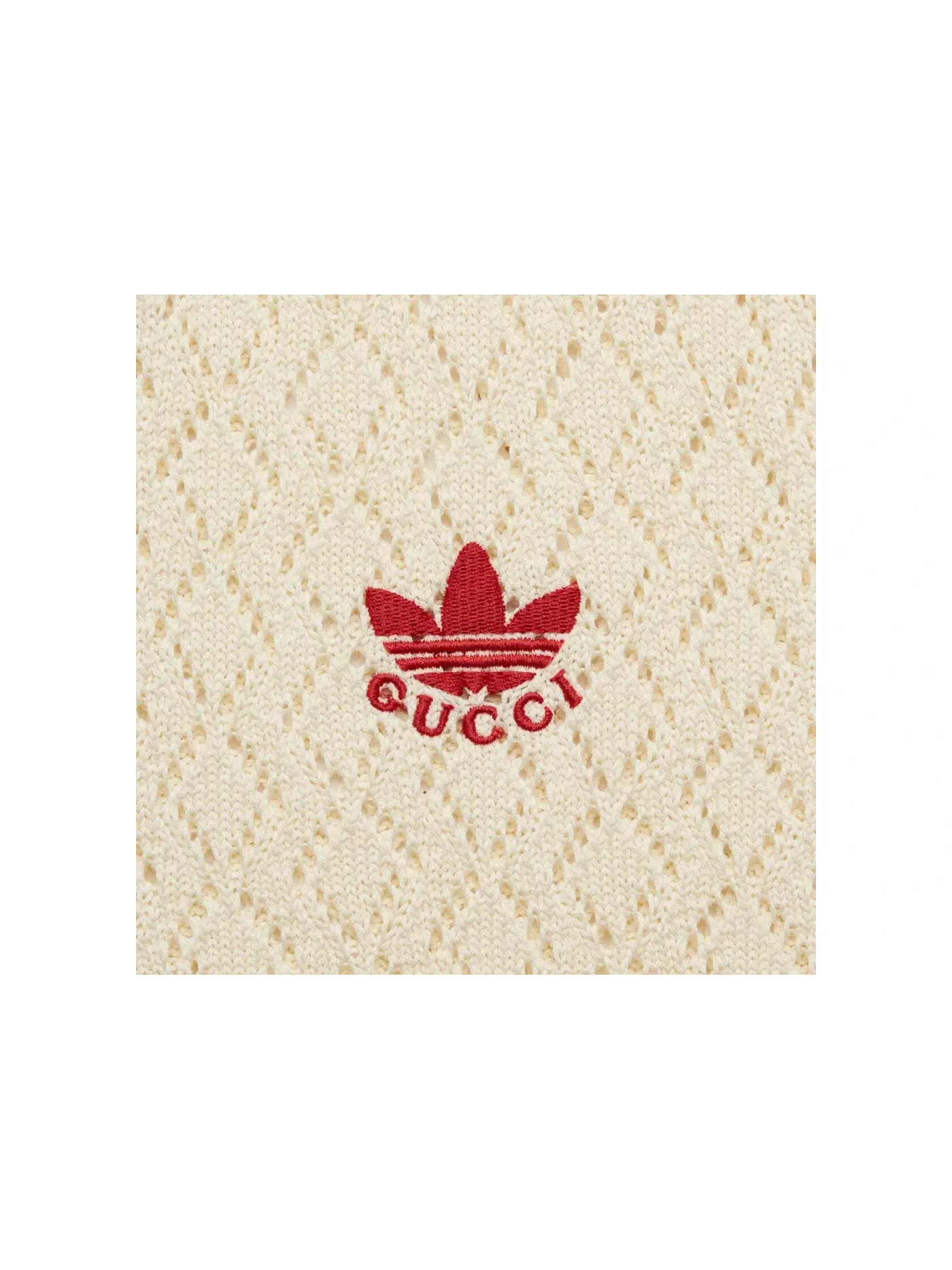Женское поло Gucci x Adidas Cotton Polo — изображение 2 из 2, белый