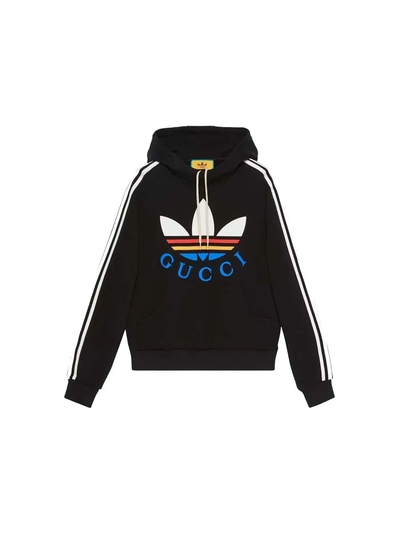 Мужской свитшот с принтом Gucci x Adidas Cotton Sweatshirt Gucci — изображение 1 из 2, черный/мульти
