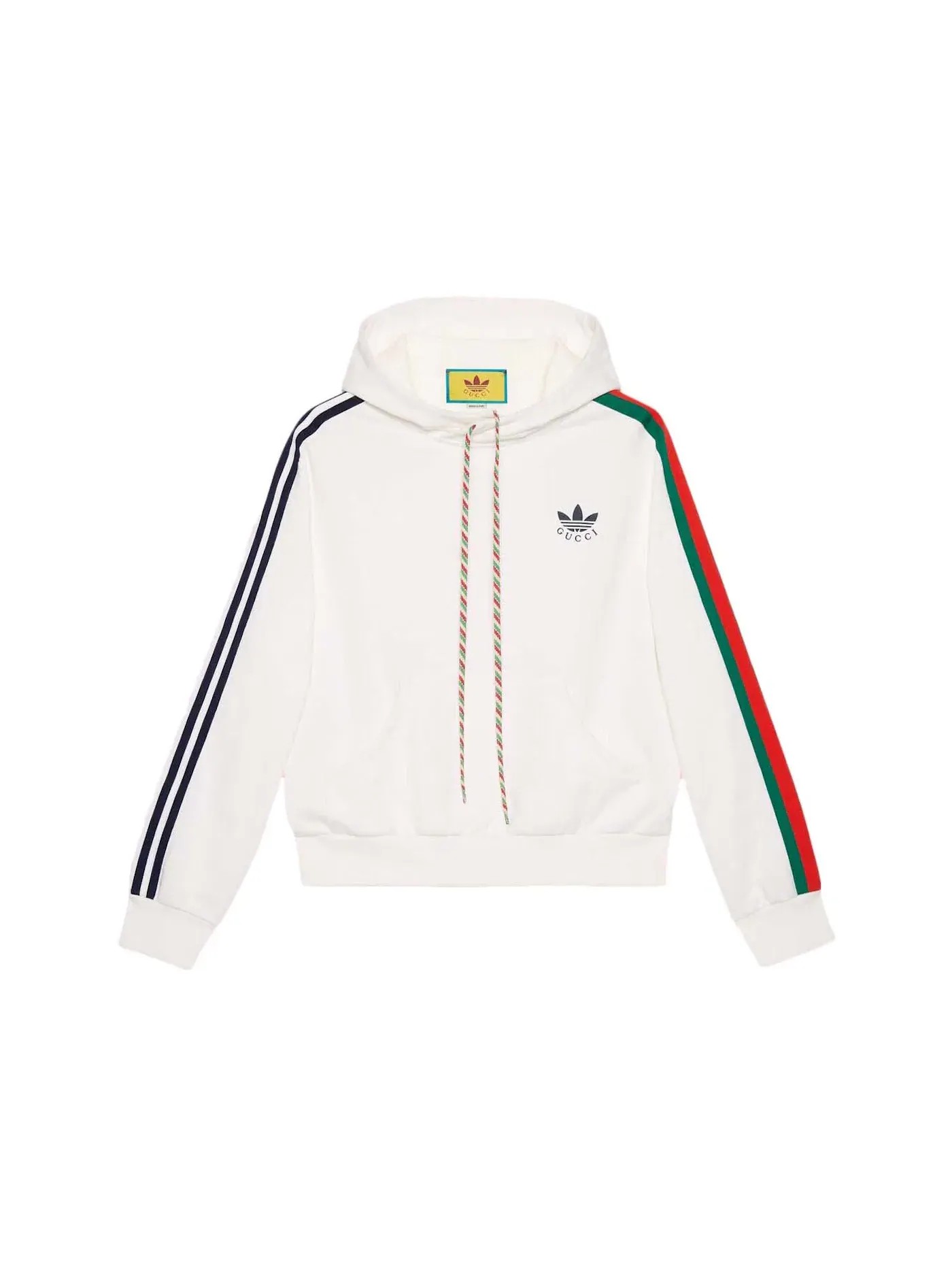 Мужской свитшот с длинным рукавом Gucci x Adidas Cotton Sweatshirt Gucci — изображение 1 из 1, белый