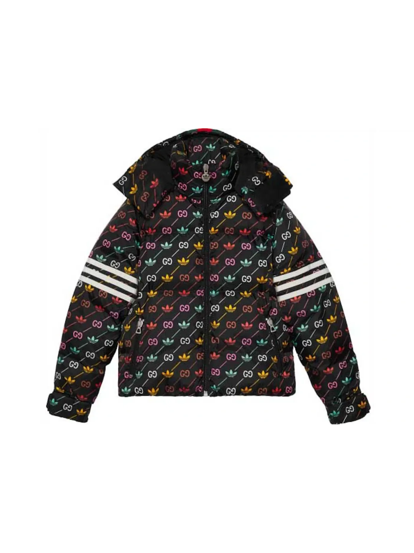 Мужская куртка-пуховик с принтом Gucci x Adidas Down Jacket Gucci